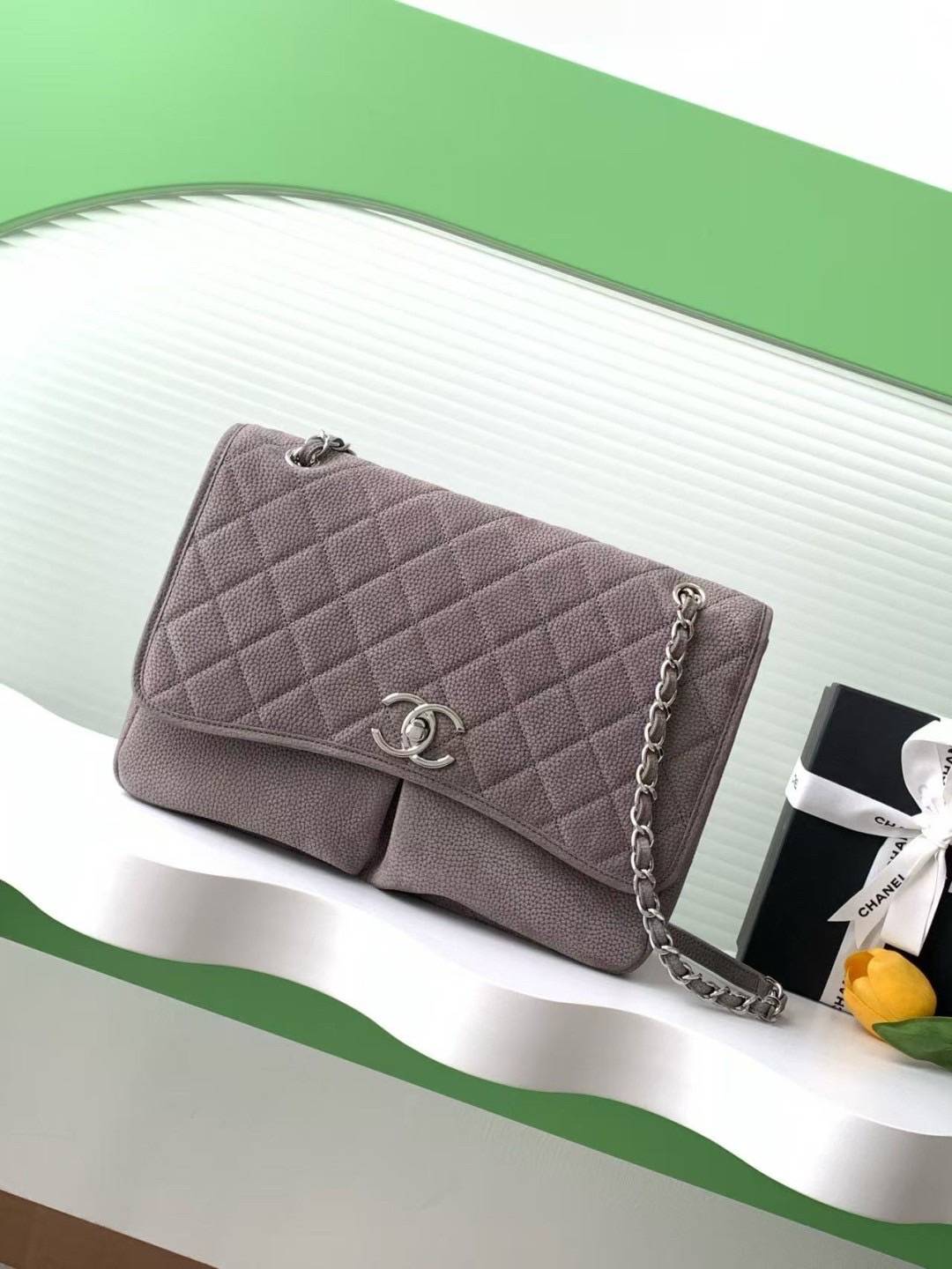 สลับแท้ New Chanel Classic flap bag (Ori)เทพ กระเป๋าสะพายหนังแท้ รุ่นวินเทจ เกรดดีสุด ผ่านทุก ตม 🤍 เกรดสั่งตัด ท็อปวีไอพี สลับแท้ 1:1 ภาพถ่ายจากงานขายจริง ใช้งานต่างประเทศได้