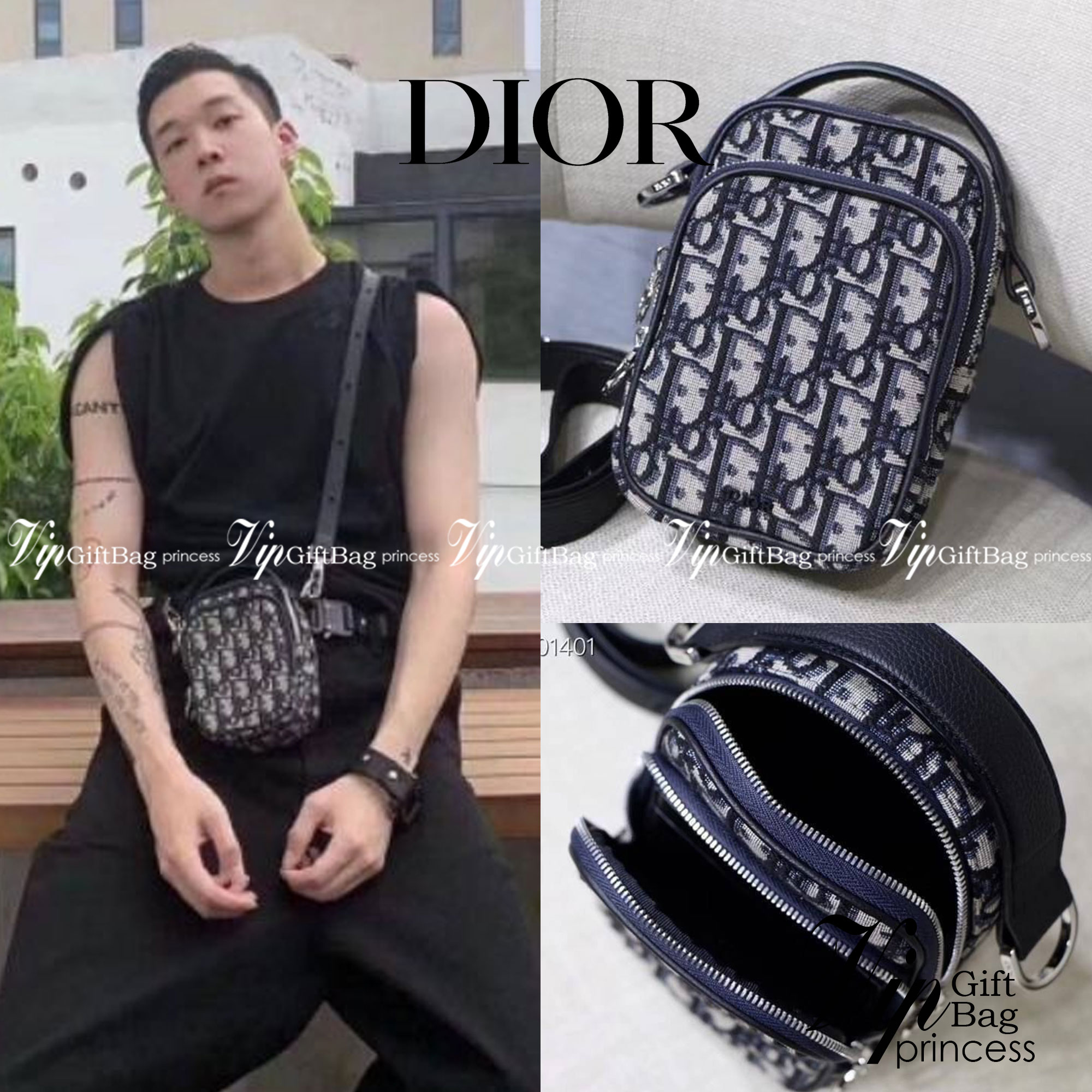 หนังแท้ DIOR OBLIQUE AITPODS MINI BAG พร้อมส่งที่ไทย งานหนังแท้และผ้าแจ็คการ์ดออริจินอล ภาพสินค้าถ่ายจากงานขายจริง ใช้งานต่างประเทศได้