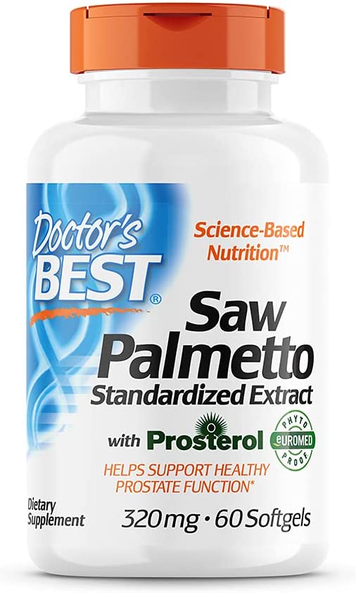 ส่งฟรีลงทะเบียนมีพร้อมส่งค่ะ Doctors Best Best Saw Palmetto Standardized Extract 320 mg 60 Softgels