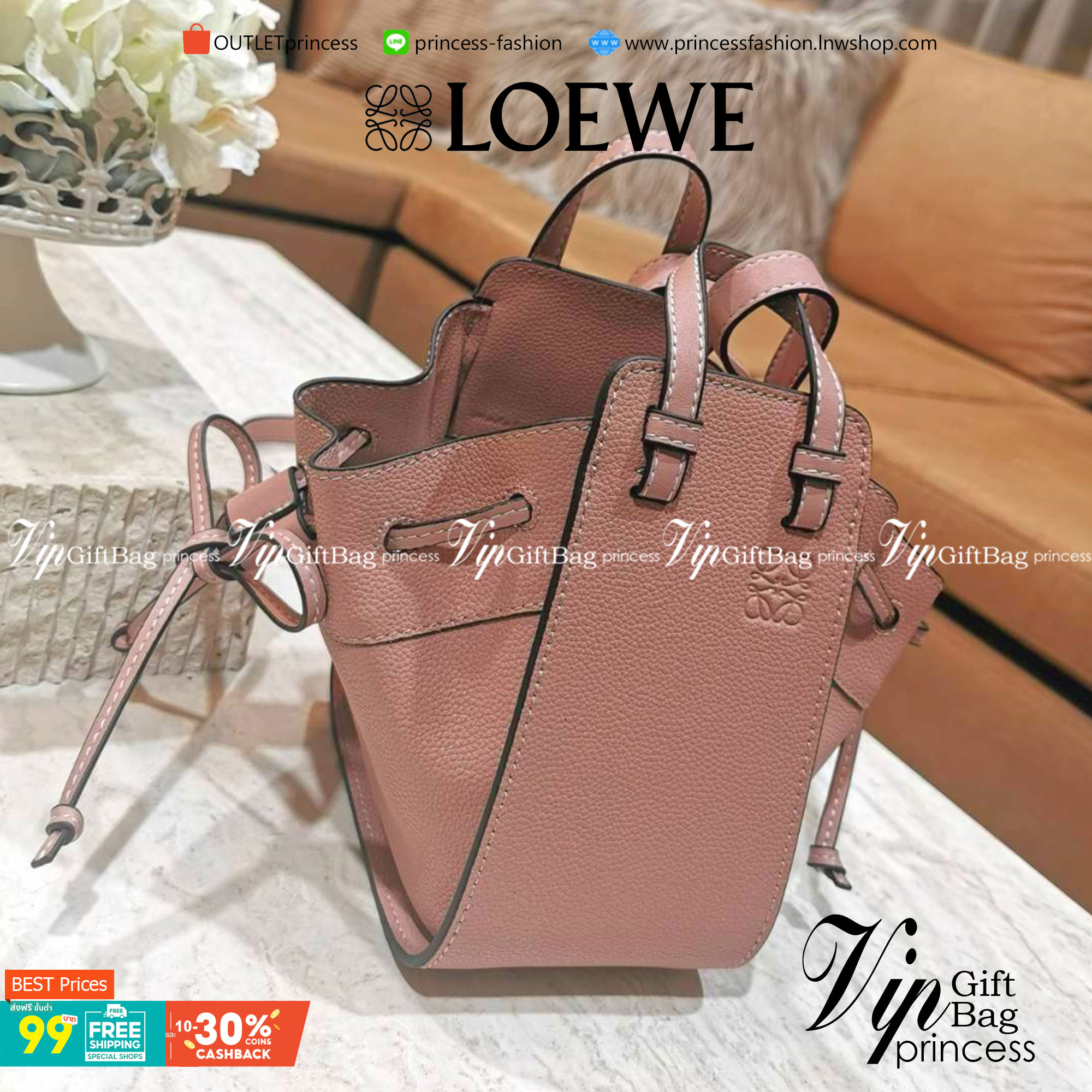 VIP 】เอาใจสายหวานกับสีพาสเทล!✴️ NEWIN! LOEWE HANDLE & SHOULDER BAG GIFT WITH PURCHASE (GWP) กระเป๋าถือหรือสะพายหนังแท้พรีเมี่ยมกิ๊ฟ Limited จาก LOEWE PERFUME DUTYFREE รุ่น Rare items สุดๆวัสดุหนังแท้ Calfskin หนังสวยดีไซน์คงเอกลักษณ์แบรนด์ สามารถปร