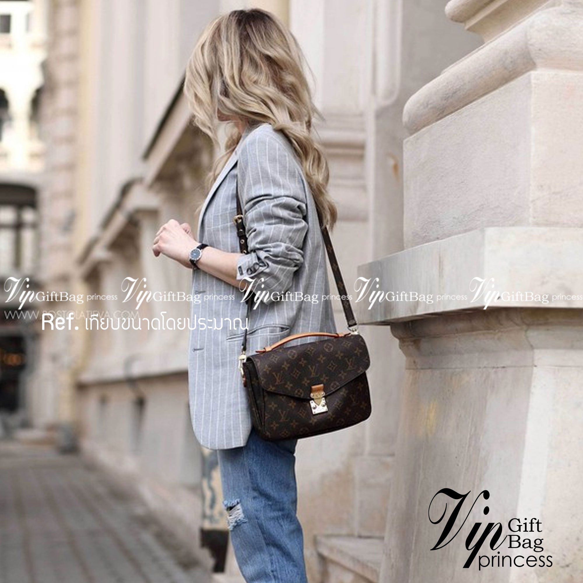 LV Monogram Reverse Pochette Metis / LV Pochette Metis กระเป๋าสะพายไอเท็มนำแฟชั่นที่น่าดึงดูดใจ ทรงกะทัดรัดและใช้งานได้สะดวก หนังแคนวาสอย่างดี ลาย Monogram เปิด-ปิดแบบกดล็อคอะไหล่สีทองสวยงาม