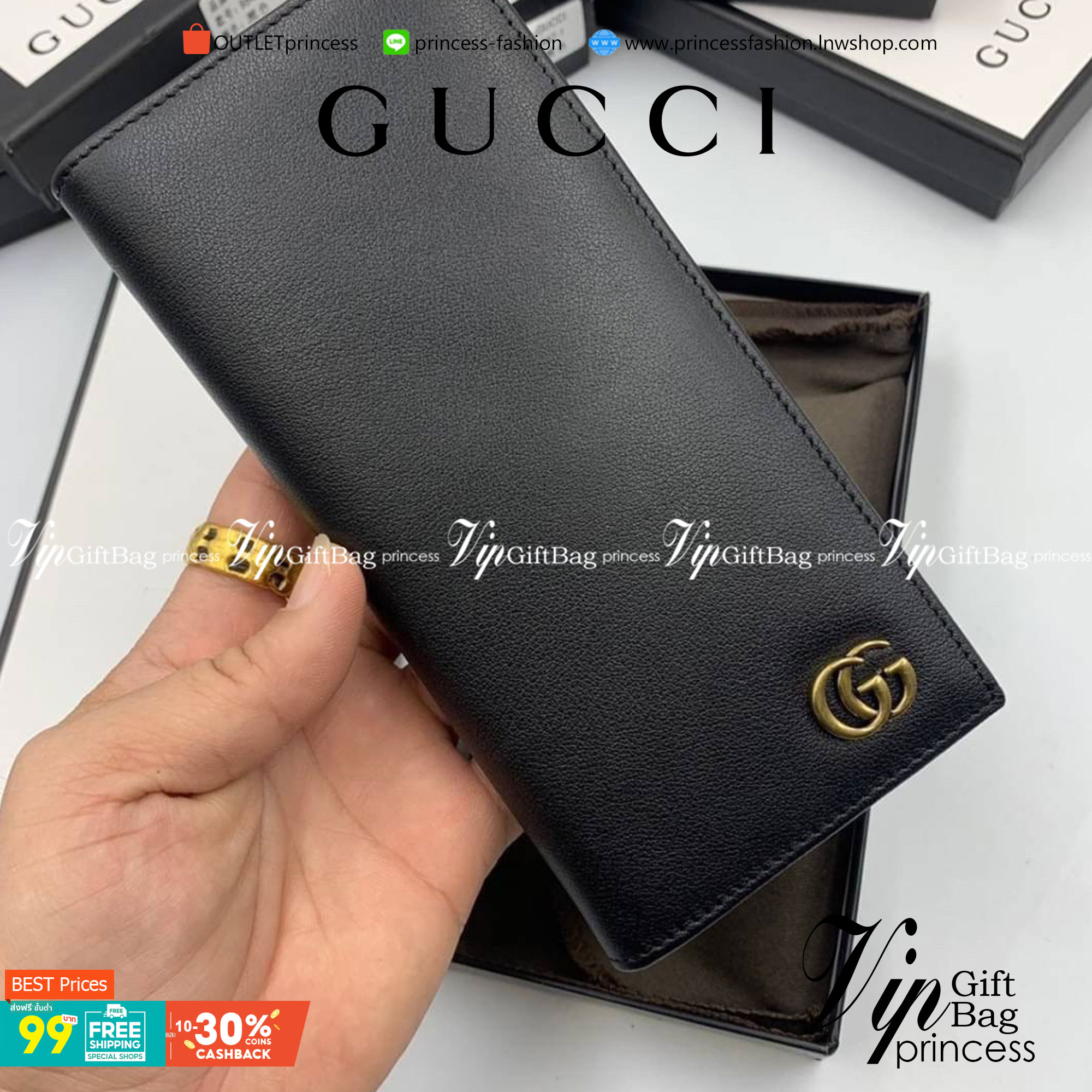 หนังแท้ GUCCI Men Long Wallet รุ่นใหม่ล่าสุด!! หนังสวยเริด ดีงามมากค่าาา กระเป๋าสตางค์ใบยาว ดีไซน์ใหม่ สวยดูหรู ถือใช้กำลังเหมาะมือ ใส่บัตรได้เยอะ ใส่ธนบัตรได้ทุกชนิด มาครบ set พร้อมส่ง!! เป็นไอเท็มที่หนุ่มๆต้องมีจริงๆจ้า 😎😎