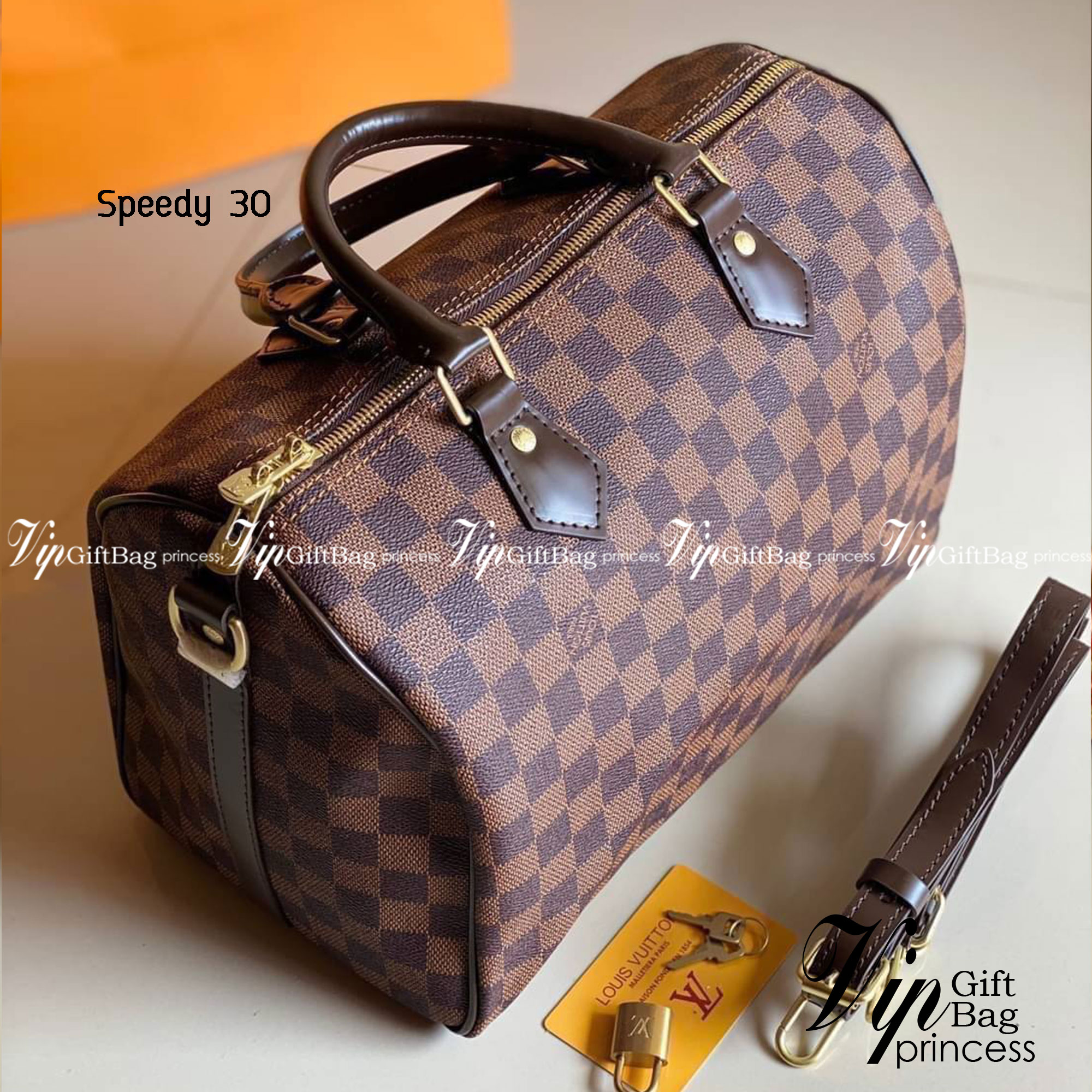 LV Speedy 30 Damier Monogram / Speedy Bandoulière 30 เกรดออริจินอล พร้อมส่งที่ไทย ภาพสินค้าถ่ายจากงานขายจริง ใช้งานต่างประเทศได้