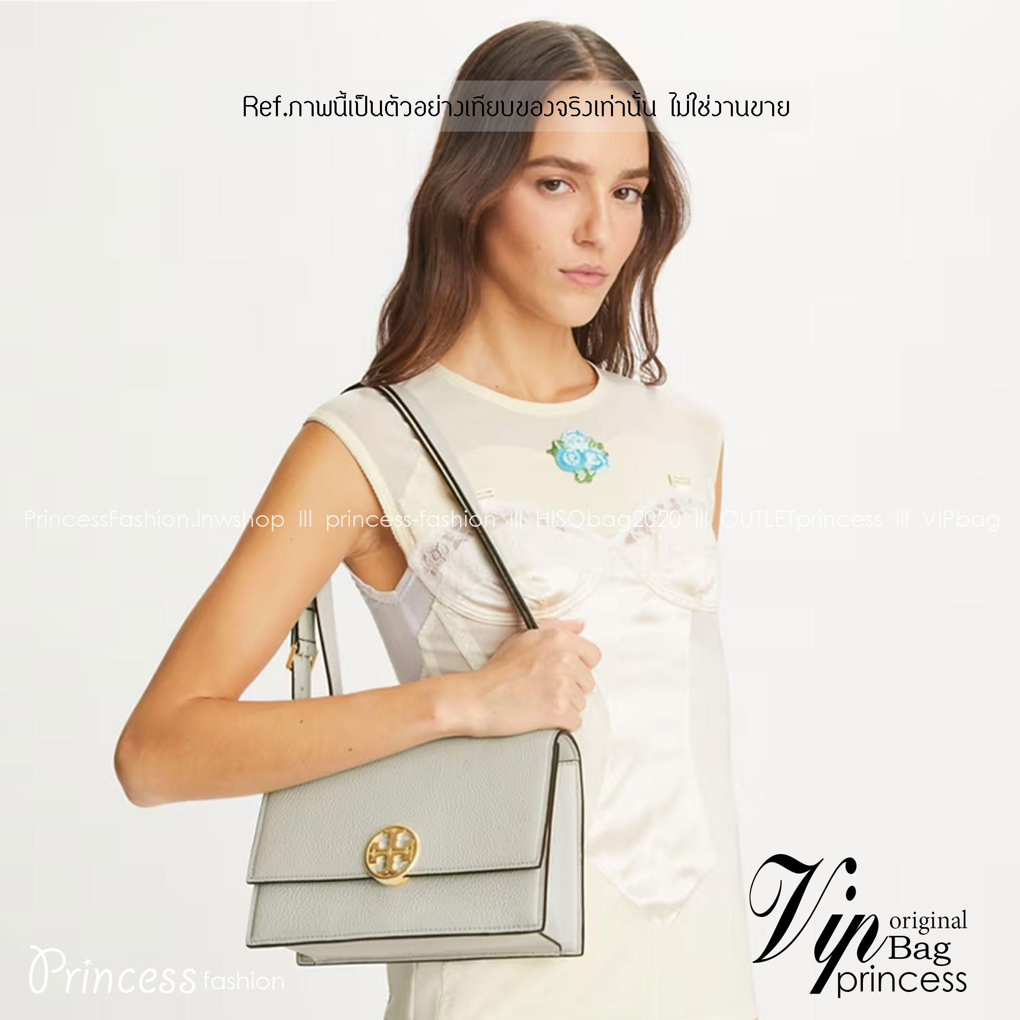 TORY BURCH MILLER LEATHER SHOULDER BAG กระเป๋าสะพายสวยหรู ผู้ดีทุกสี สายถอดได้ ถือเป็นคลัชได้ เกรดออริ สลับแท้ 1:1 ใช้งานต่างประเทศได้