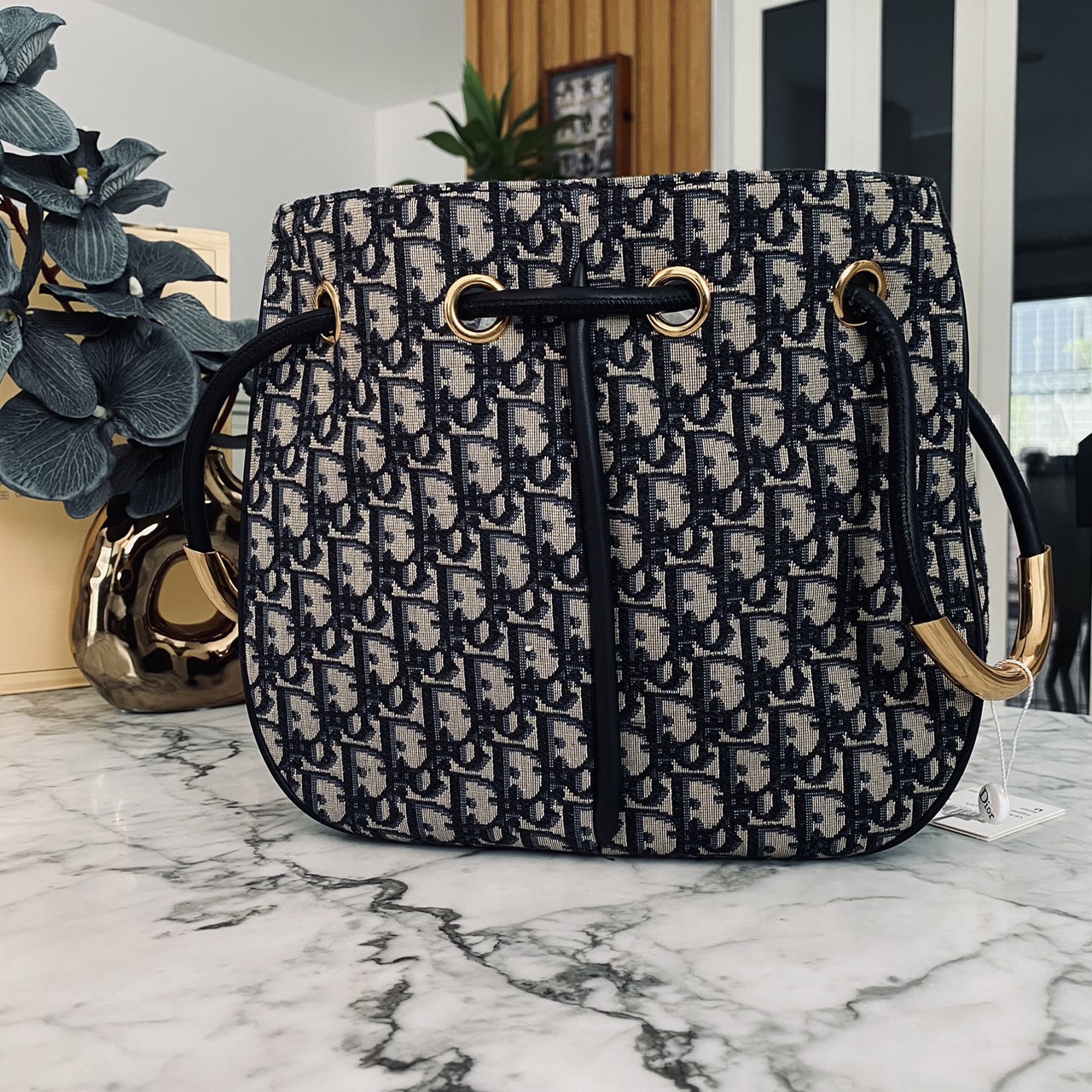 Medium Dior Nolita Bag Blue Dior Oblique Jacquard กระเป๋าสะพายทรงโท้ทรุ่นใหม่ New for Fall 2024 งานผ้าทอลายแบรนด์อย่างปราณีต สวยหรูเป็นเอกลักษณ์ตามแบบฉบับแบรนด์