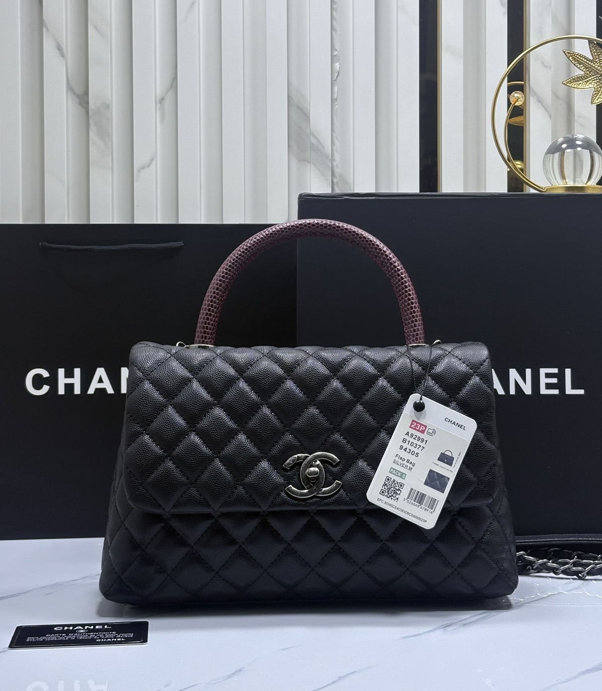 ORI หนังแท้ | Chanel Coco Top Handle Bag Medium 30cm กระเป๋าสะพายสุดคลาสสิค สวยหรูดูแพงเป็นอมตะ