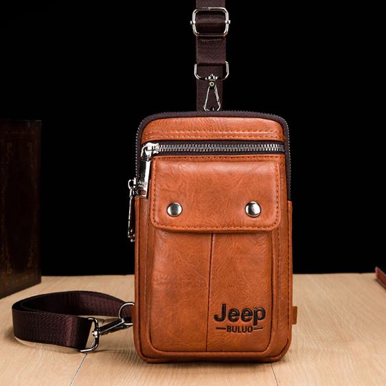 กระเป๋าคาดอก คาดเอว ผู้ชาย กระเป๋าสะพายข้าง jeep ใส่โทรศัพท์ เงิน ได้หมด ในใบเดียว 901009