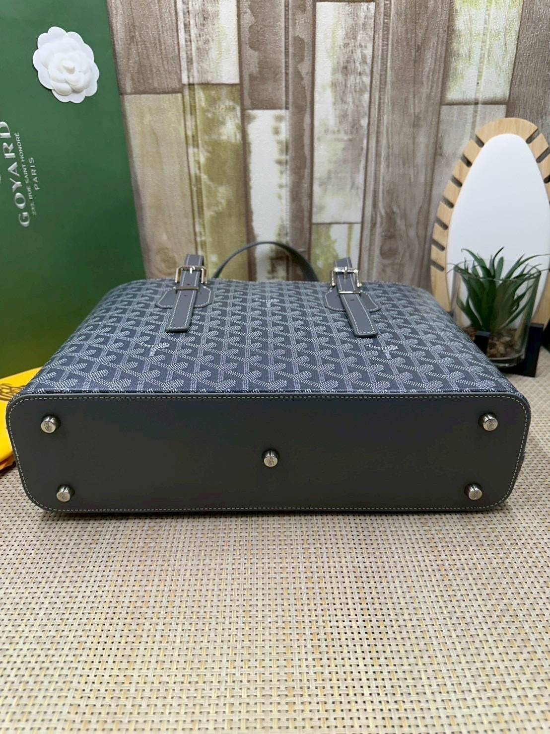 7 สี ORI หนังแท้ | GOYARD Goyardine Sac Marie Galante 35cm / Goyard Tote Bag กระเป๋าสะพายทรงโท้ท พร้อมหูจับใช้งานง่าย ภายในโล่งกว้าง หรูหราลงตัว