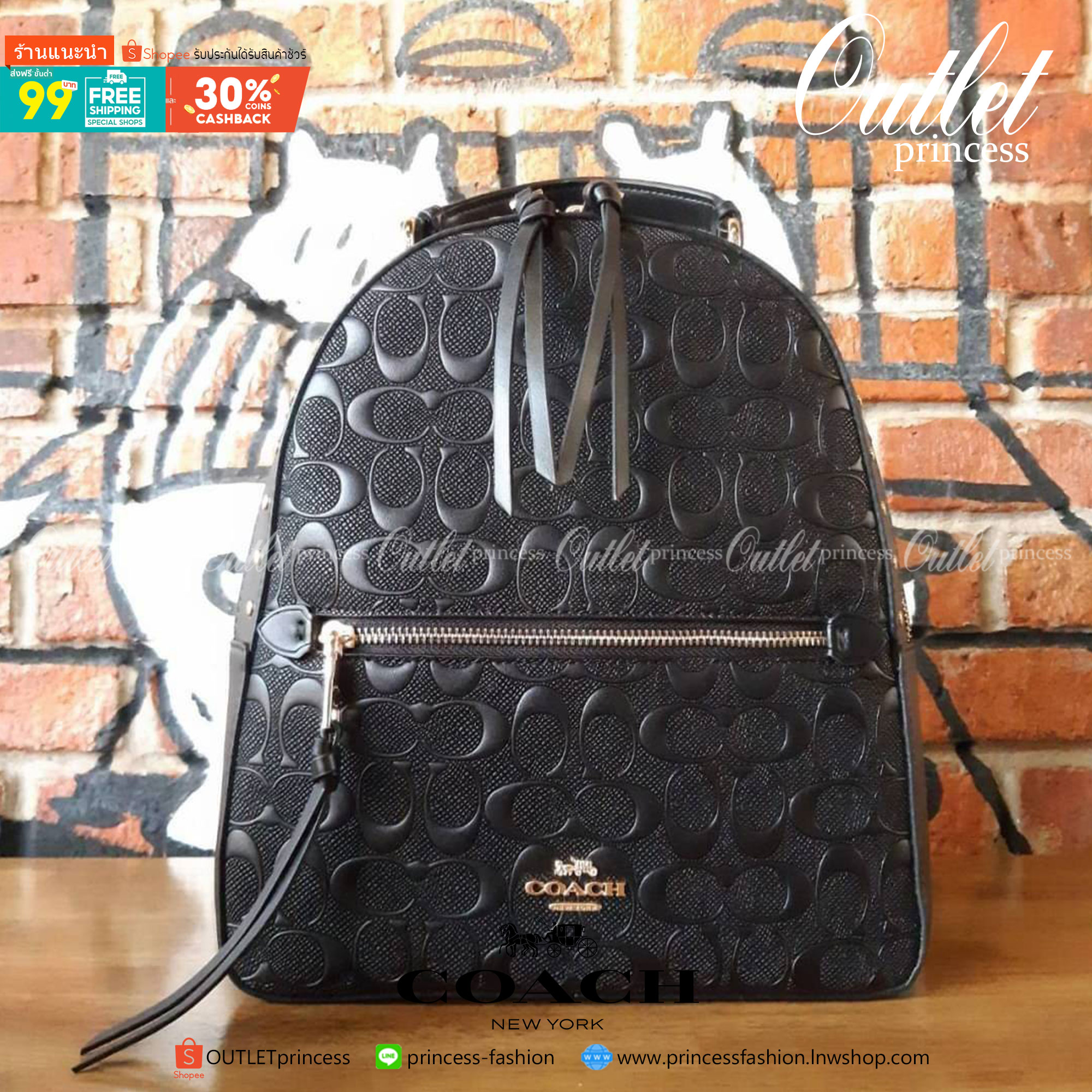 COACH F77688 JORDYN BACKPACK IN SIGNATURE LEATHER WITH RIVETS รุ่นหายาก!! รุ่นที่ตามหา!! กระเป๋าเป้สะพายหลังรุ่นยอดฮิต!! 👍👍👍 มากี่รอบก็ขายดี ขายหมดจ้า ดีไซน์เรียบหรู ลายซีนูนรอบใบคมสวย