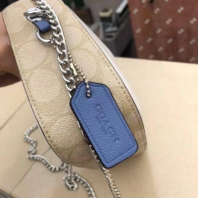 ของแท้ 💯% Coach GEMMA CROSSBODY IN COLORBLOCK SIGNATURE CANVAS (COACH C1421) IM/LIGHT KHAKI/PALE PINK MULTI