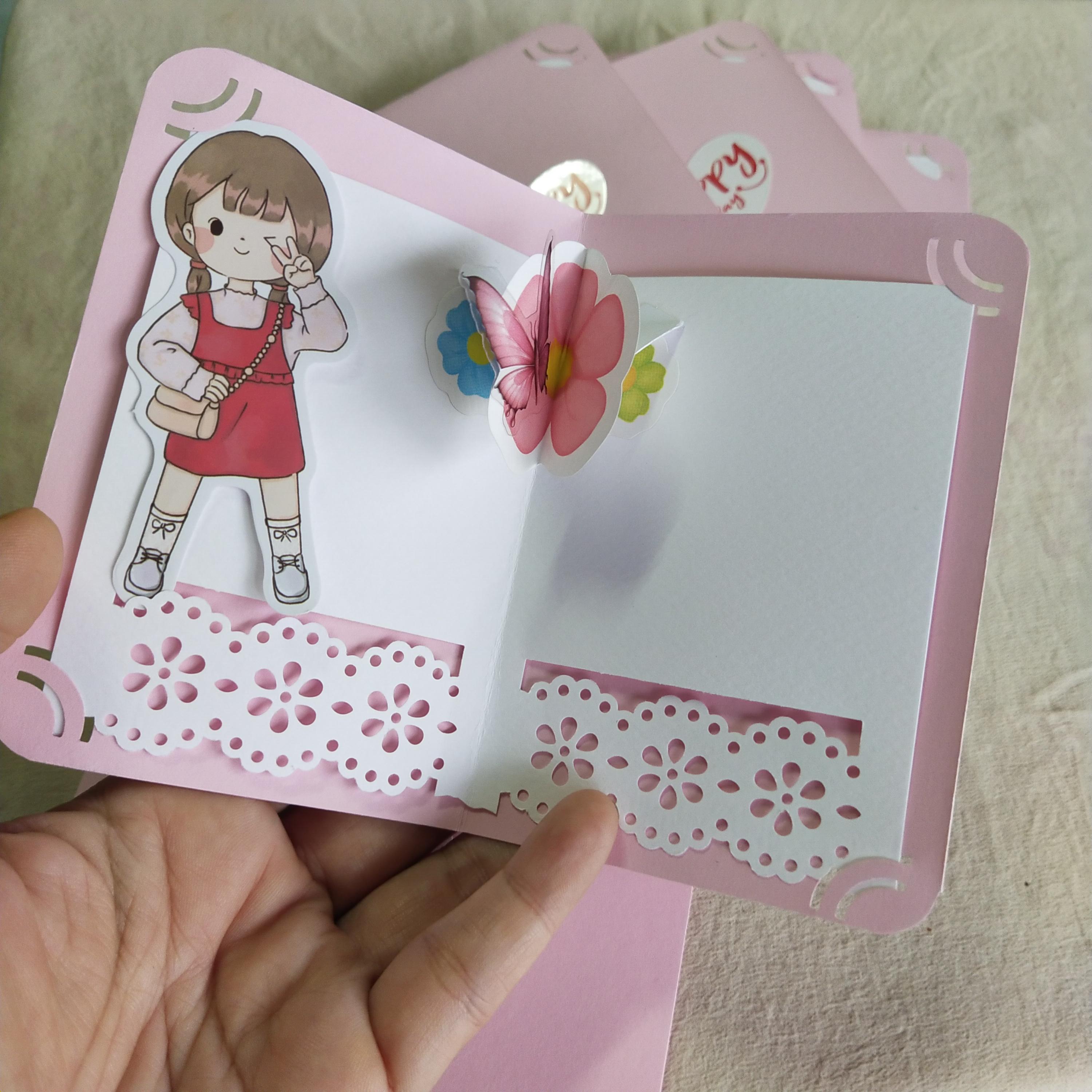 การ์ดป๊อปอัพ การ์ตูน ญ / ช