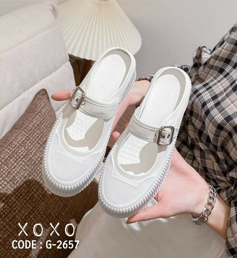 รองเท้าสไตล์เกาหลี ผ้าใบเปิดส้น ส้นตึก น่ารัก ใส่สบาย วัสดุพื้นเสมอ อัพเปอร์บนเป็นผ้าใบ ทำความสะอาดซักได้ ด้านหน้ามีเข็มขัดรัด ปรับขยายรูได้ แมทส์ชุดง่าย นุ่ม น้ำหนักเบา ใส่สบาย