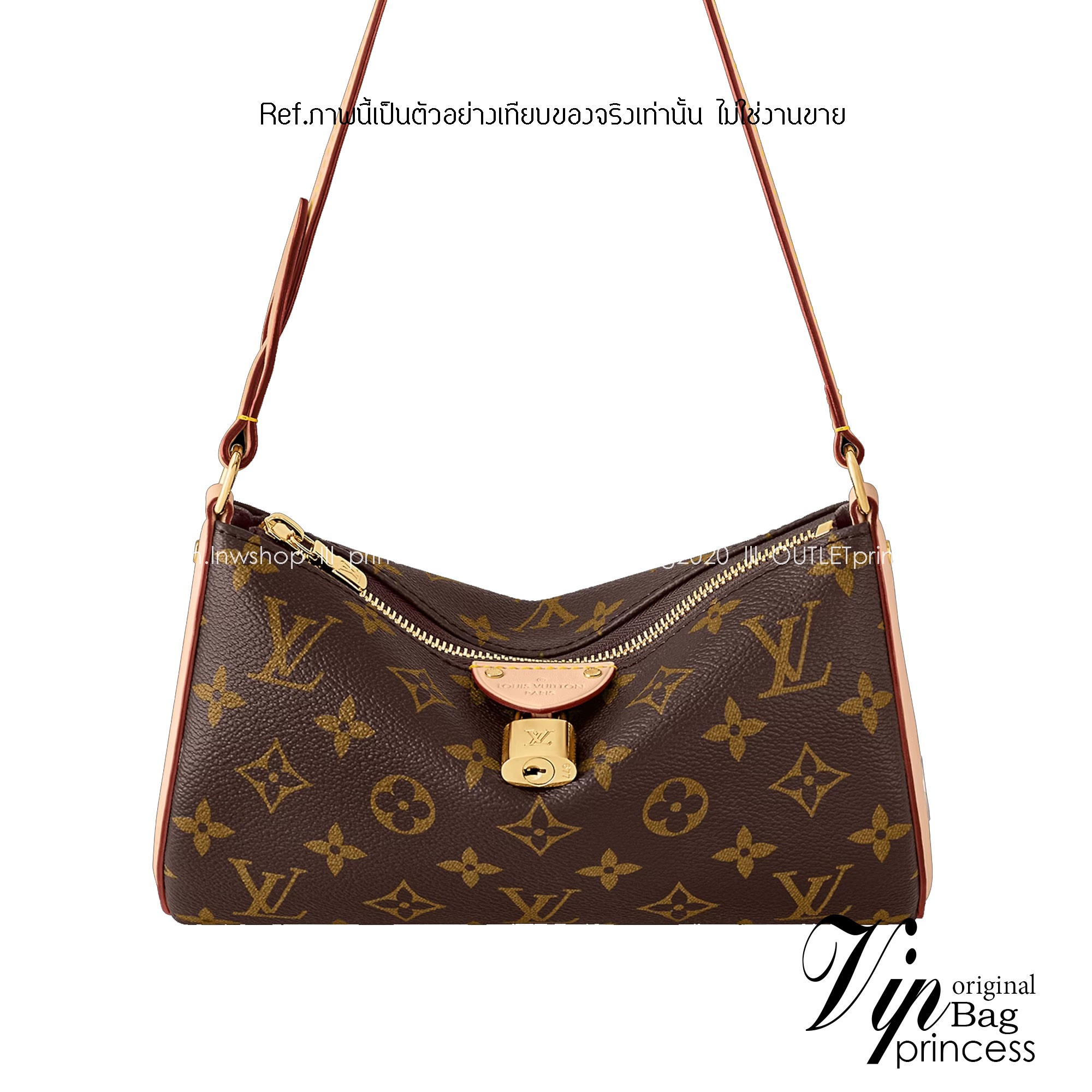 LV Pochette Tirette Monogram Bag กระเป๋าทรงพอช เกรดท็อปออริ 1:1 เกรดดีสุด สลับแท้ ใช้งานต่างประเทศได้