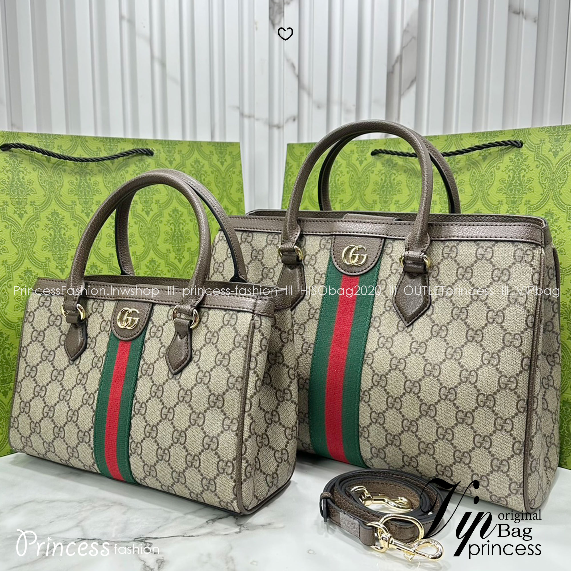 ORI หนังแท้ | Gucci Ophidia medium tote bag Monogram Double G / Gucci Tote Bag กระเป๋าสะพายทรงโท้ทใบใบใหญ่ คอลเล็กชั่น Ophidia ไฮไลท์รูปทรงและฟังก์ชั่นการใช้งานที่ได้รับการตีความใหม่