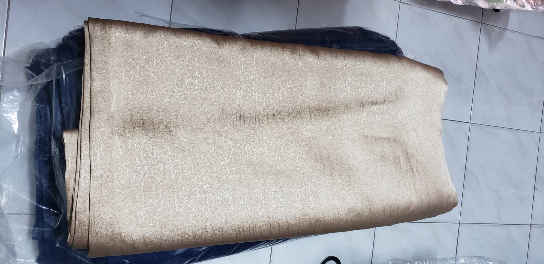 ผ้าม่านรุ่นคริสตัล สีน้ำตาลอ่อน ก.140*ส.150ซม./ผืน(มี1ผืน)