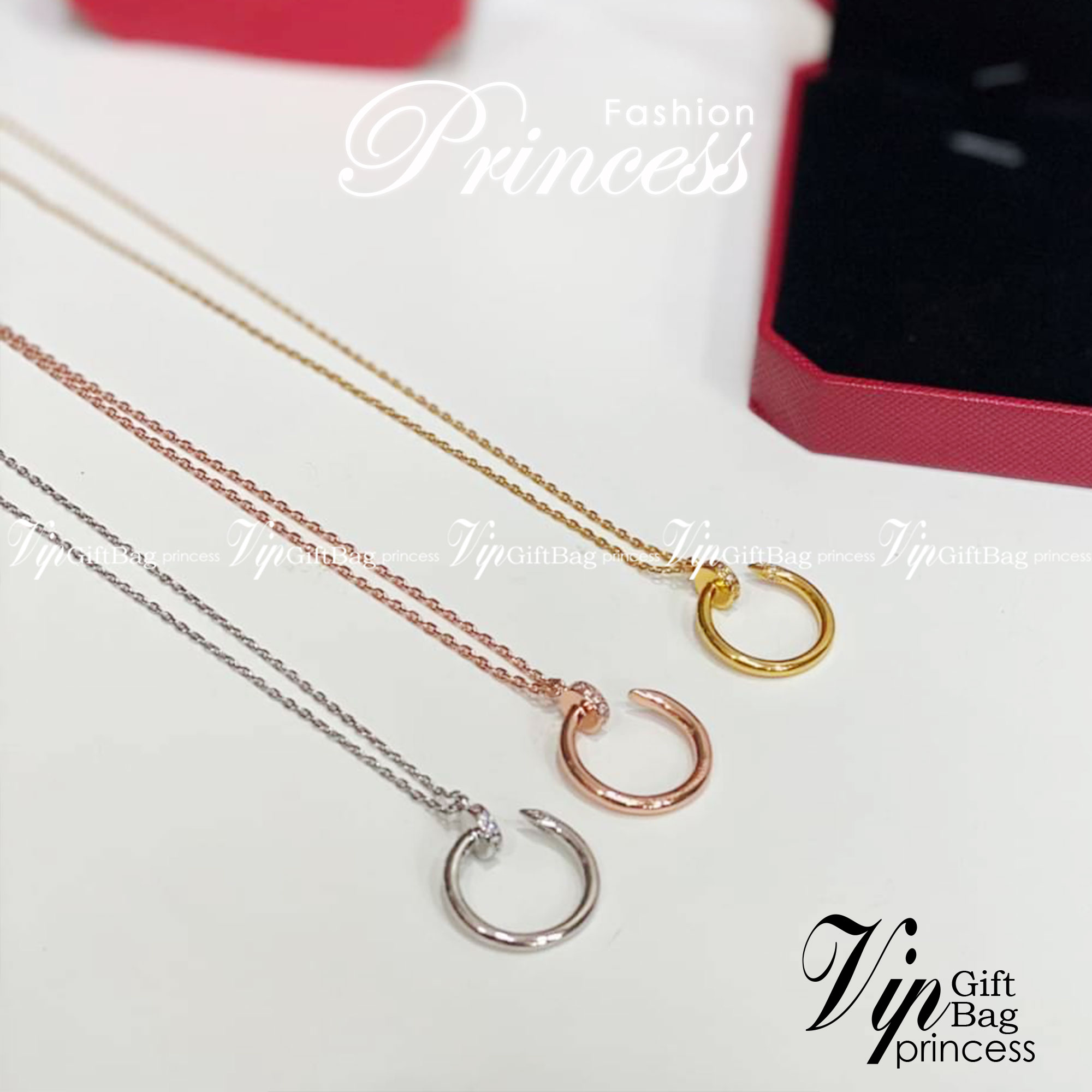 Cartier JUSTE UN CLOU NECKLACE / Cartier necklace สร้อยคอคาเทียร์ หัวตะปูหัวเพชร ภาพถ่ายจากงานจริง วัสดุคุณภาพดี ไม่ลอกไม่ดำ งานปั้มครบตามรูปเลยค่ะ
