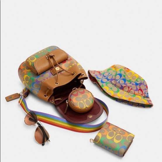 COACH PENNNIE BACKPACK IN RAINBOW SIGNATURE ((C4097)) สวยจึ้งมากแม่ ห้ามพลาด ต้องมีค่ะ! พร้อมส่งค่ะ ล่าสุด กับกระเป๋าสะพายหลังมีหูหิ้ว หนังแท้นิ่มอย่างดี ลายCทั้งใบแบบสีรุ้งสดใสมาเลย สวยมากๆค่ะ