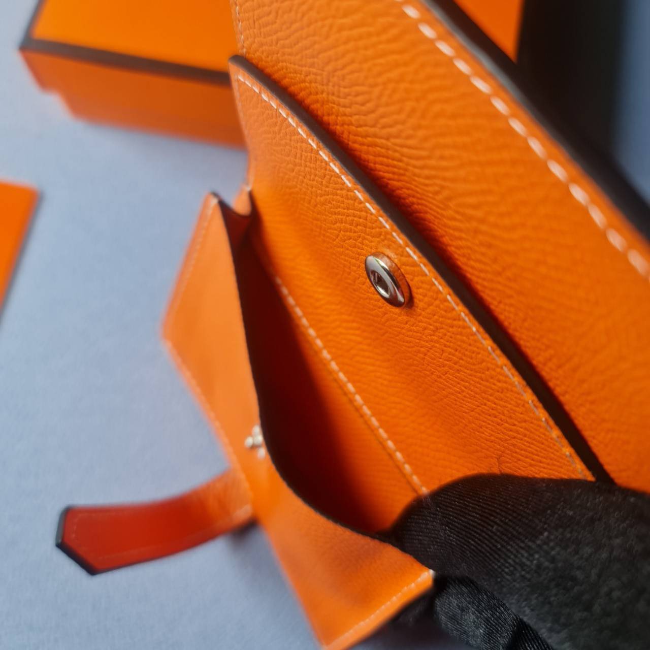 VIP หนังแท้ 】HERMES MINI BEARN WALLET UNISEX