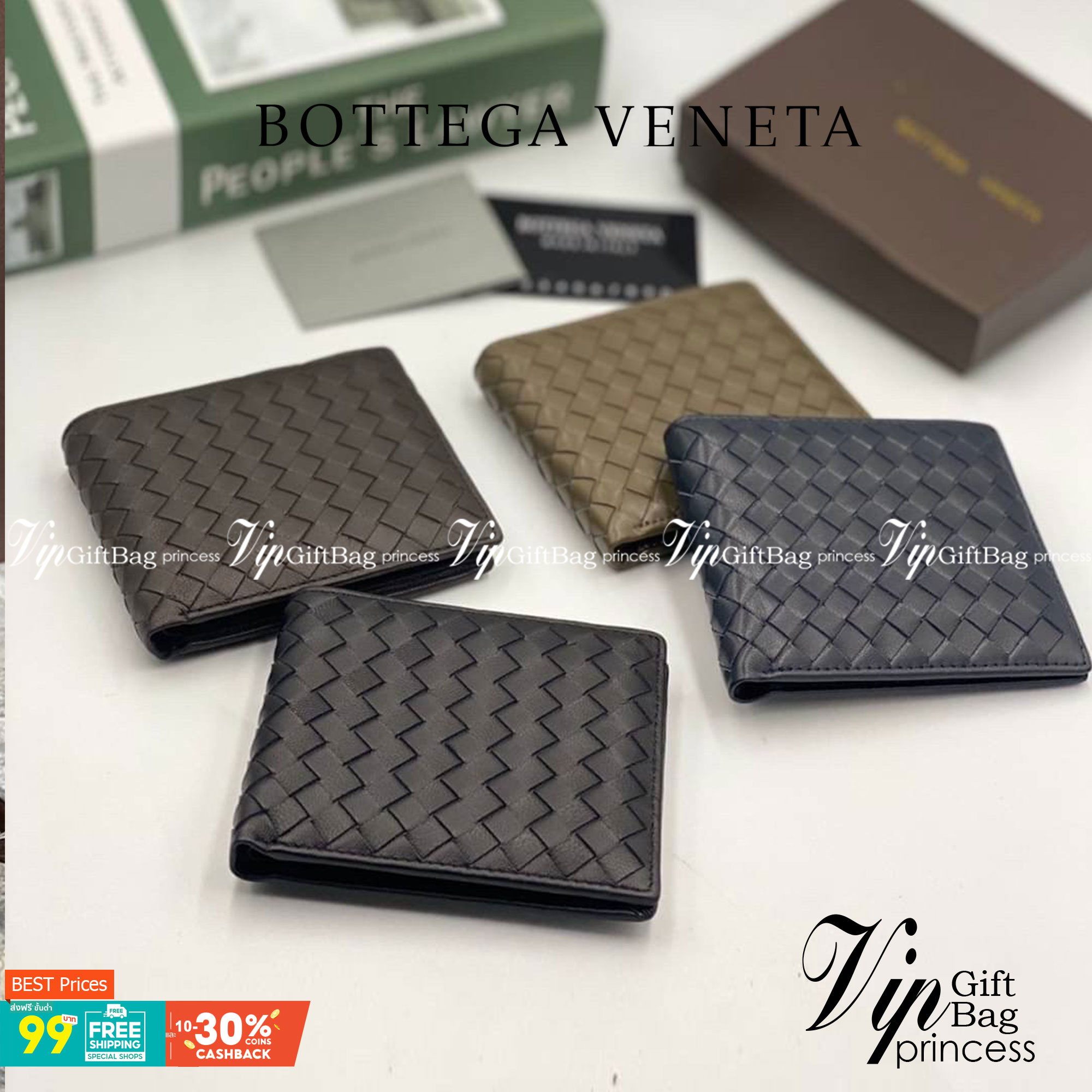 VIP 】หนังแท้ BOTTEGA VENETA WALLET กระเป๋าสตางค์ใบสั้นคุณผู้ชาย รุ่นตามหา มาเท่าไหร่ไม่เคยพอเลยค่า เป็นรุ่นคลาสสิกที่หยิบมาใช้งานได้บ่อยที่สุด งานหนังลูกวัวแท้ทั้งใบสวยมากนะคะ ใช้ทนทานได้นานเลยค่ะ ภาพสินค้าถ่ายจากงานขายจริง พร้อมส่งที่ไทยราคาสุดคุ้มห้ามพล