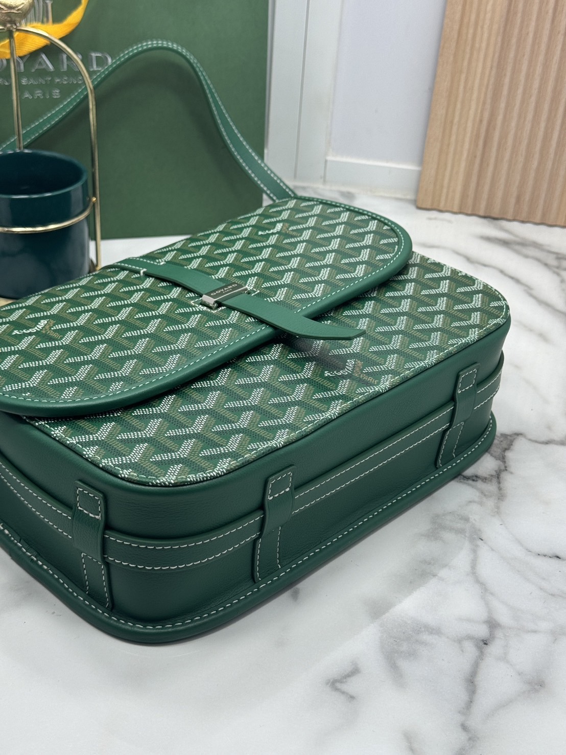 ORI | สลับแท้ GOYARD Belvedere MM Bag 29cm กระเป๋าสะพายทรงแมสเซ็นเจอร์แบรนด์หรูสัญชาติฝรั่งเศส หนังแท้ แคนวาสแท้อย่างดี