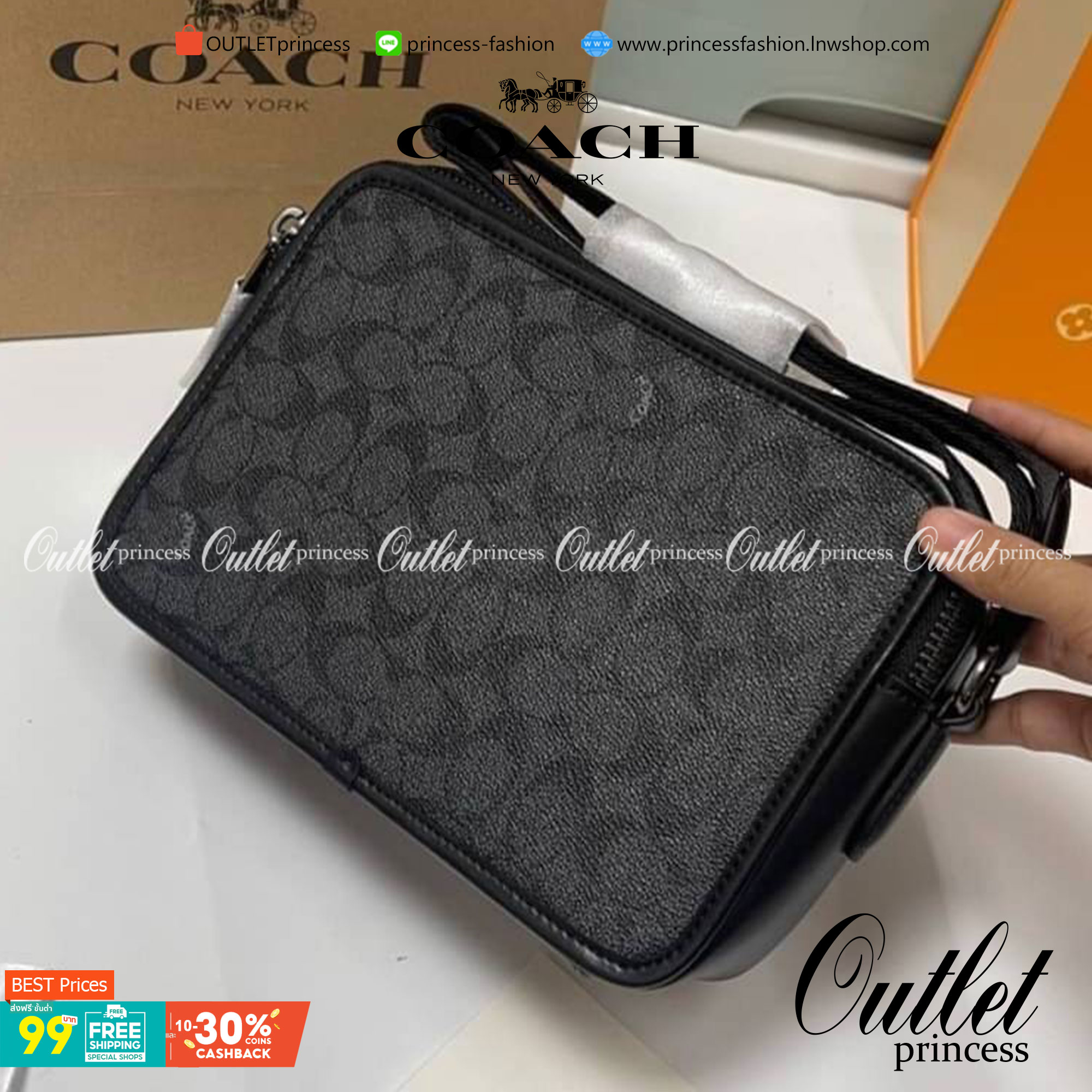 COACH Charter Crossbody 24 In Signature Canvas พร้อมส่งที่ไทย