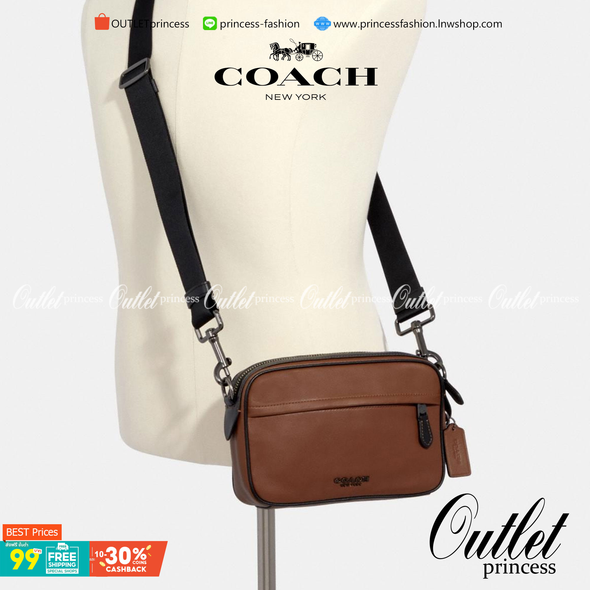 3สีเข้าใหม่งานคุณภาพอีกแล้วคับท่านน ทั้งสี ทั้งหนังสวยมากๆค่าา!! COACH GRAHAM CROSSBODY BAG ((39946)) พร้อมส่ง! กระเป๋าสะพายแบบครอสบอดี้ร์ ใช้ได้ทั้งชาย//หญิง หนังแท้อย่างดี เรียบหรูค่ะ ด้านหน้ามีช่องซิปซ่อนให้หนึ่งช่อง ช่องซิปหลักกว้าง ใส่ของจำเป็นได้ครบ