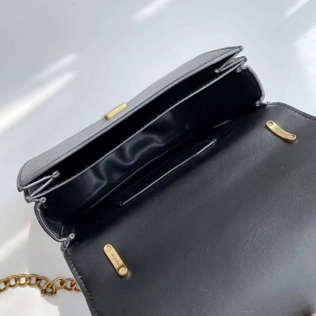 COACH ALIE SADDLE BAG : BLACK