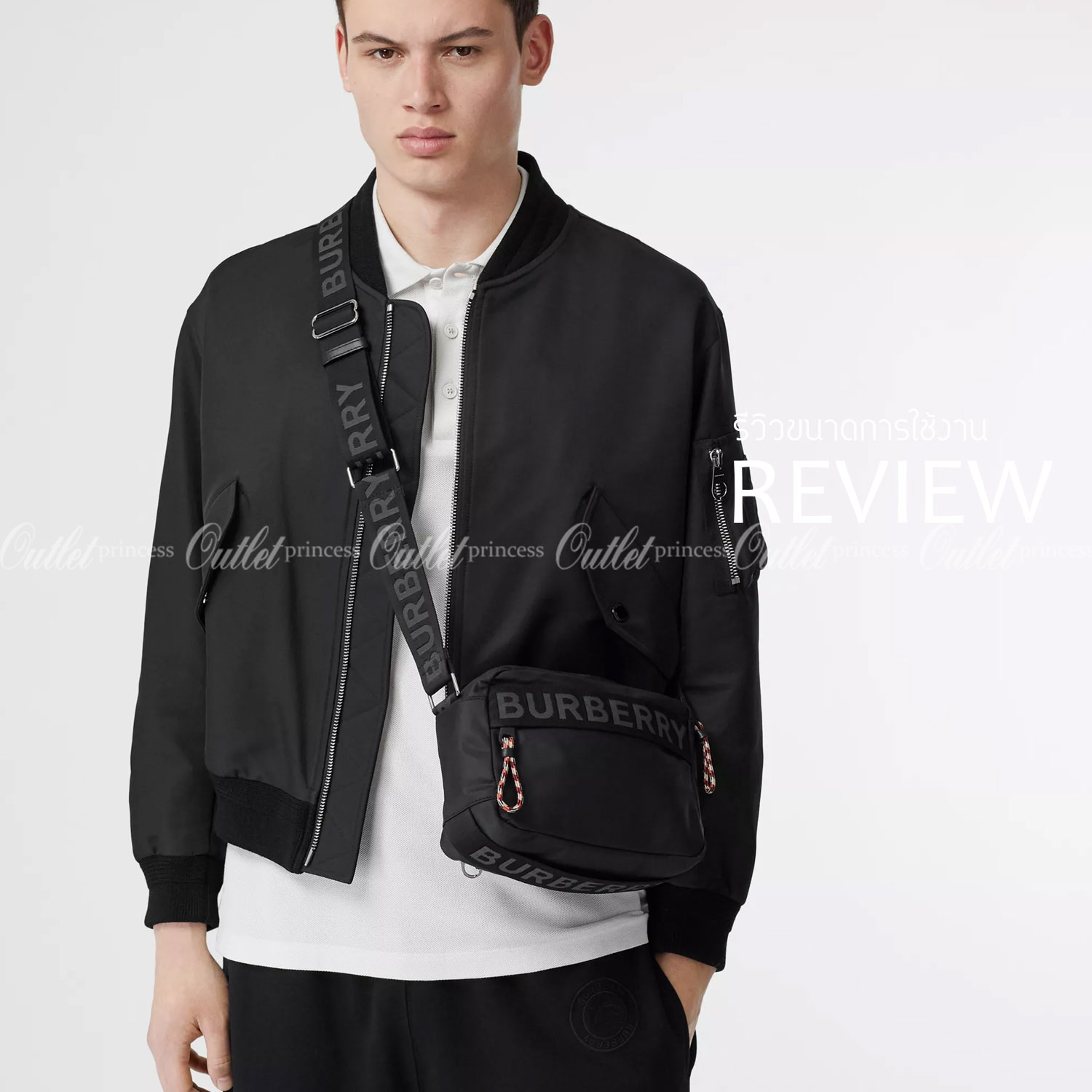 VIP 】BURBERRY FRAGRANCES CROSSBODY BAG VIP GIFT WITH PURCHASE (GWP) พรีเมี่ยมกิ๊ฟ Limited Edition จากน้ำหอม BURBERRY วัสดุ Nylon Canvas ทรงเหลี่ยมน้ำหนักเบามีโลโก้แบรนด์คาดด้านหน้าพร้อมช่องซิปใส่ของ เปิดปิดด้วยซิปหัวซิปแบรนด์สไตล์สปอร์ต ภายในมีช่องใส่บัตร