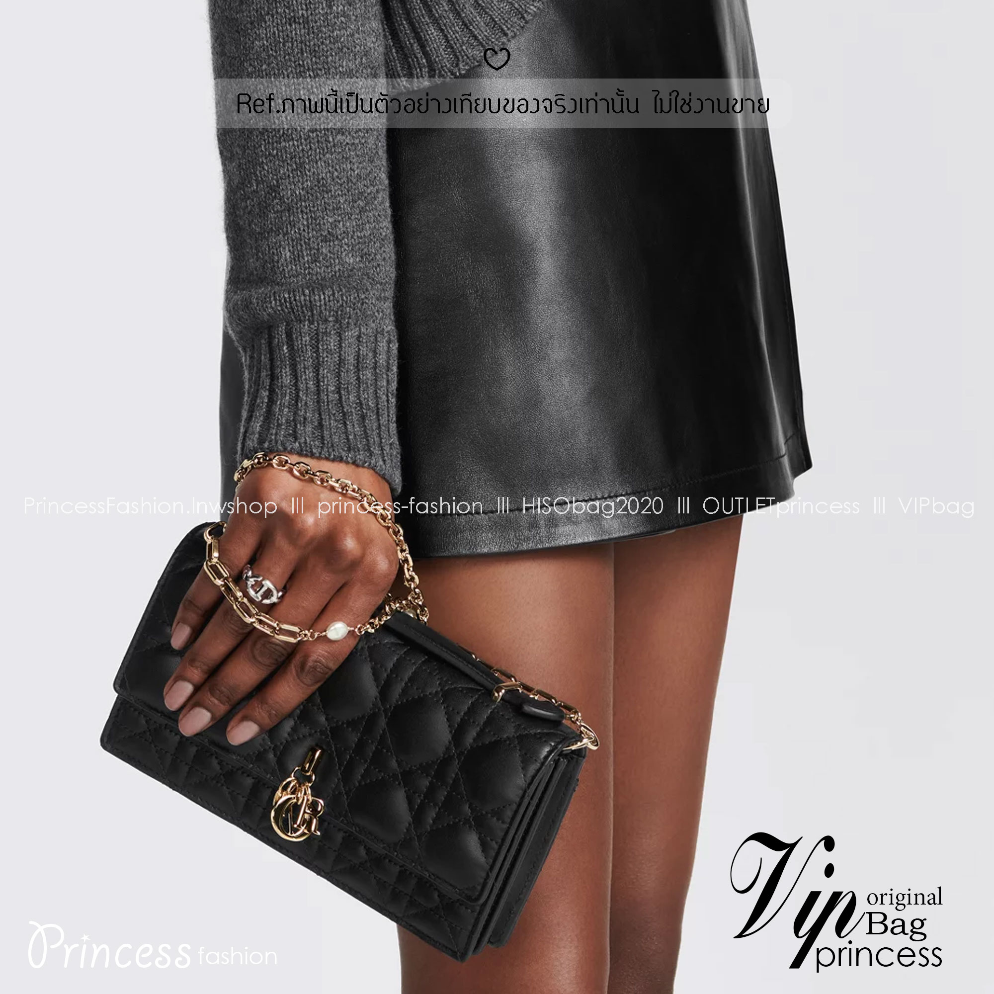 ORI หนังแท้ | My Dior Mini Bag / Dior Clutch Bag กระเป๋าสะพายทรงคลัชทันสมัย หรูหราสง่างาม จะถือหรือสะพายก็ดูดีมีระดับ กระเป๋าที่ใช้งานได้จริงใบนี้ใส่ของจำเป็นได้ครบถ้วน