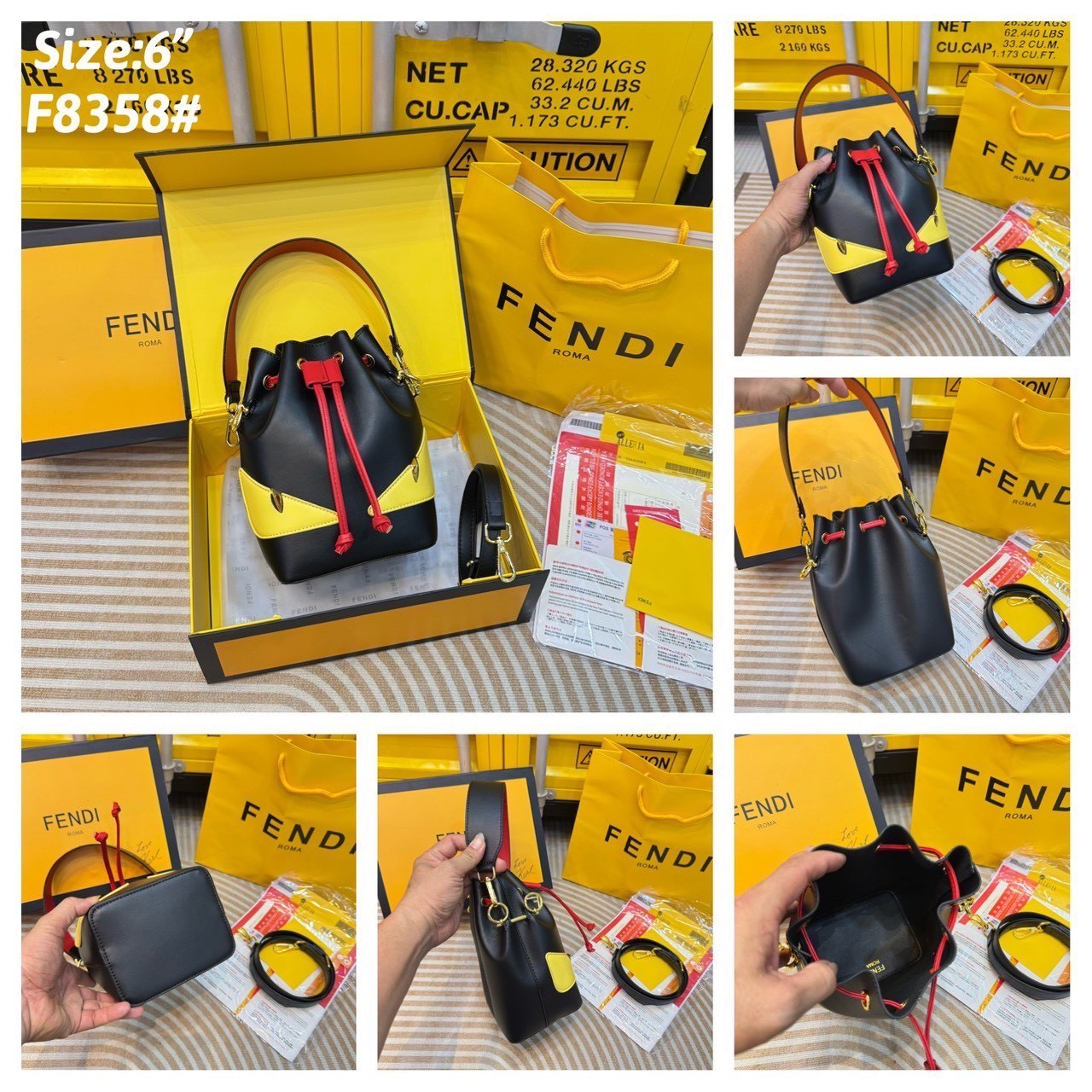 FENDI Mon Tresor Lunar New Year Mini Bucket Bag กระเป๋าสะพายทรงบัคเก็ต ต้อนรับตรุษจีน ด้วยดวงตาปีศาจ หรือ ‘Monster Eyes’ ที่ทำให้กระเป๋าดูขี้เล่นมากขึ้น เป็นการตอกย้ำชื่อรุ่นได้เป็นอย่างดี