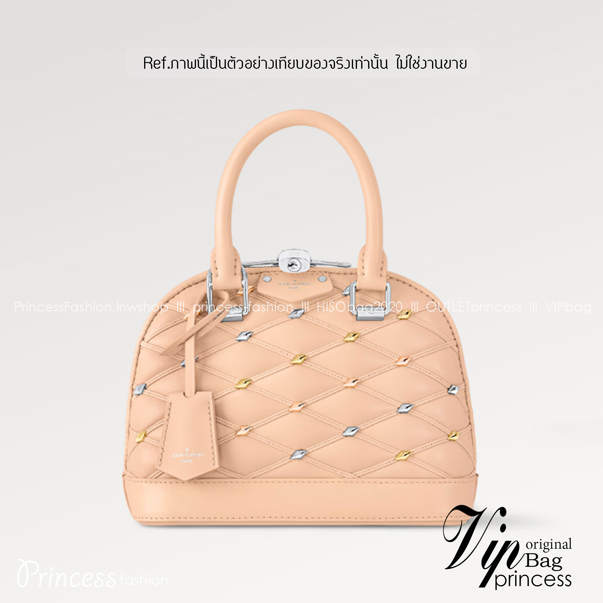 LV Alma BB handbag with a diamond Luxury Malletage Leather Bag กระเป๋าถือสะพาย เกรดออริ 1:1 ใช้งานต่างประเทศได้