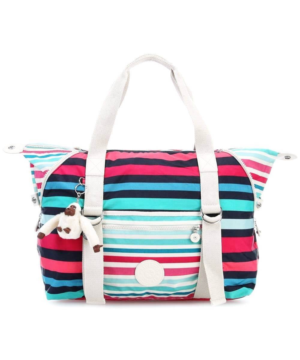 NEW ARRIVAL! KIPLING ART (LARGE) TOTE BAG 2018 กระเป๋าถือหรือสะพายรุ่นใหม่ใบใหญ่จุใจสาวๆที่สัมภาระเยอะ วัสดุ Nylon+Polyester 100% น้ำหนักเบา โดดเด่นที่สามารถรูดซิปมุมกระเป๋าเปลี่ยนทรงได้ไม่จำเจ มีหูหิ้วสะพายไหล่ได้ มือจับหูหิ้วเป็นหนังปั้มโลโก้ พวงกุญเเจล