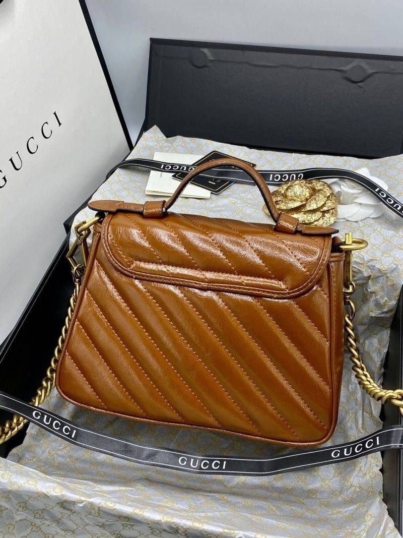 VIP GIFT 】หนังแท้ GUCCI GG Marmont Mini Shoulder Bag