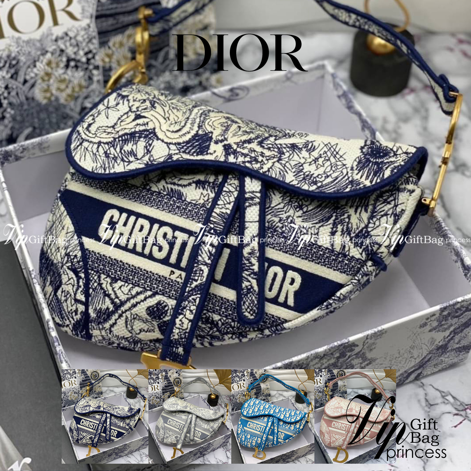 หนังแท้ DIOR SADDLE BAG Toile de Jouy Embroidery กระเป๋ารุ่นยอดนิยมตามแบบฉบับแบรนด์ พร้อมส่งที่ไทย เกรดออริจินอลหนังแท้ ภาพสินค้าถ่ายจากงานขายจริง ใช้งานต่างประเทศได้ค่ะ