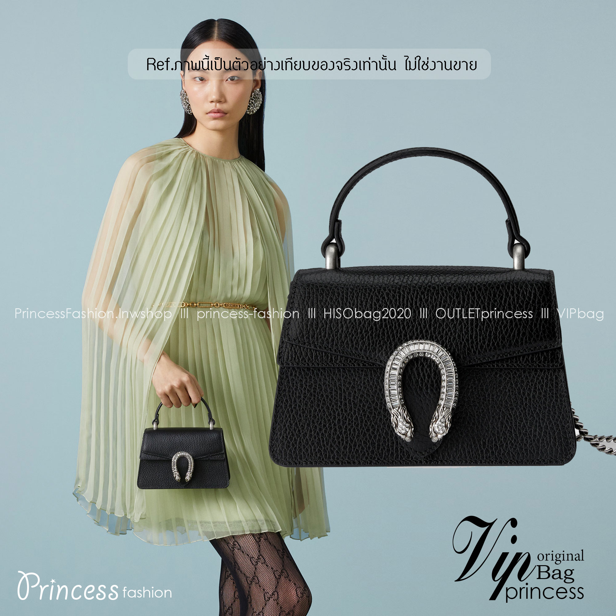 GUCCI DIONYSUS MINI TOP HANDLE BAG กระเป๋าสะพายไดโอนิซูสหรูหราเป็นเอกลักษณ์ โดดเด่นด้วยหัวเสือ เกรดออริ สลับแท้ 1:1 ใช้งานต่างประเทศได้