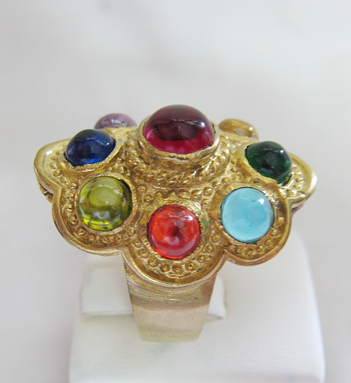 สินค้าหมดค่ะ แหวนพลอยมณีใต้น้ำ(เพชรพญานาค)นพเก้าเนื้อทองเหลือง(ทุกราศี)เบอร์9ค่ะ