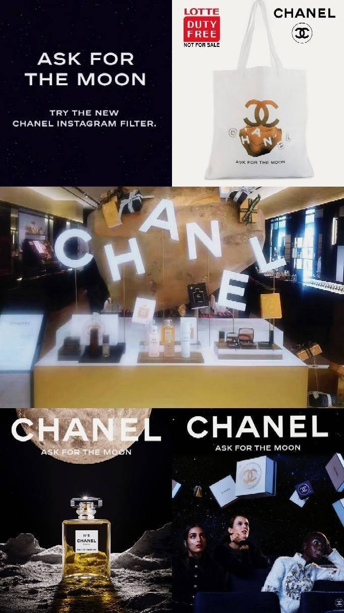 Chanel Canvas Shopping Bag VIP Gift With Purchase (Event-GWP) พรีเมี่ยมกิ๊ฟรุ่นใหม่ล่าสุดคอลเลคชั่น Chanel Nº5 Holiday "Ask for the moon" จาก Chanel Perfume Counter Duty Free ขนาดใหญ่กำลังดีวัสดุ Canvas เนื้อหนาสกรีนแบรนด์ทั้ง2ด้านอย่างดี จุของไ