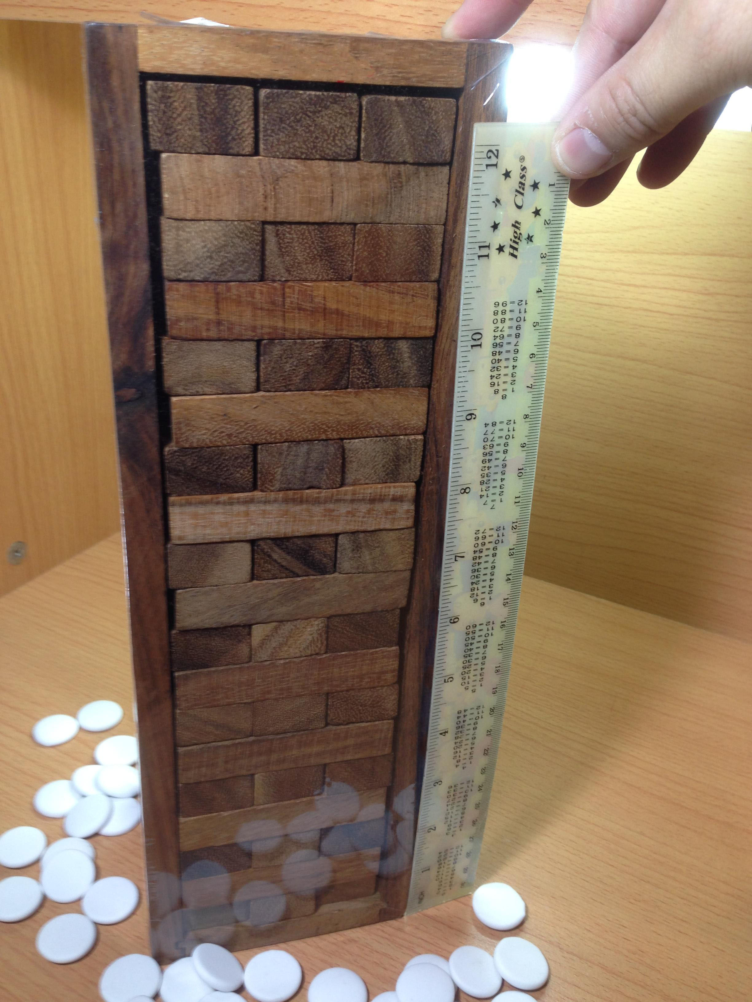 Jenga เกมตึกถล่มแบบไม้ไซส์ใหญ่พิเศษ(Size XL) (กว้าง9.5x ยาว 10.7 xสูง33 cm.)คอนโดไม้ เกมดึงไม้