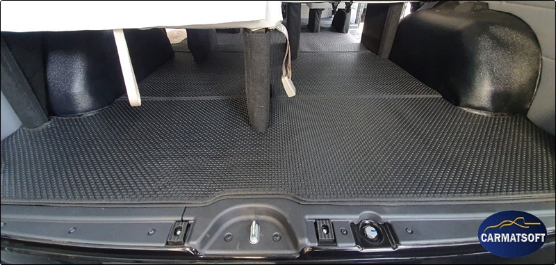 ยางปูพื้นรถยนต์MG V80 พรมลายกระดุมเม็ดเล็กpvc สีดำ เข้ารูป