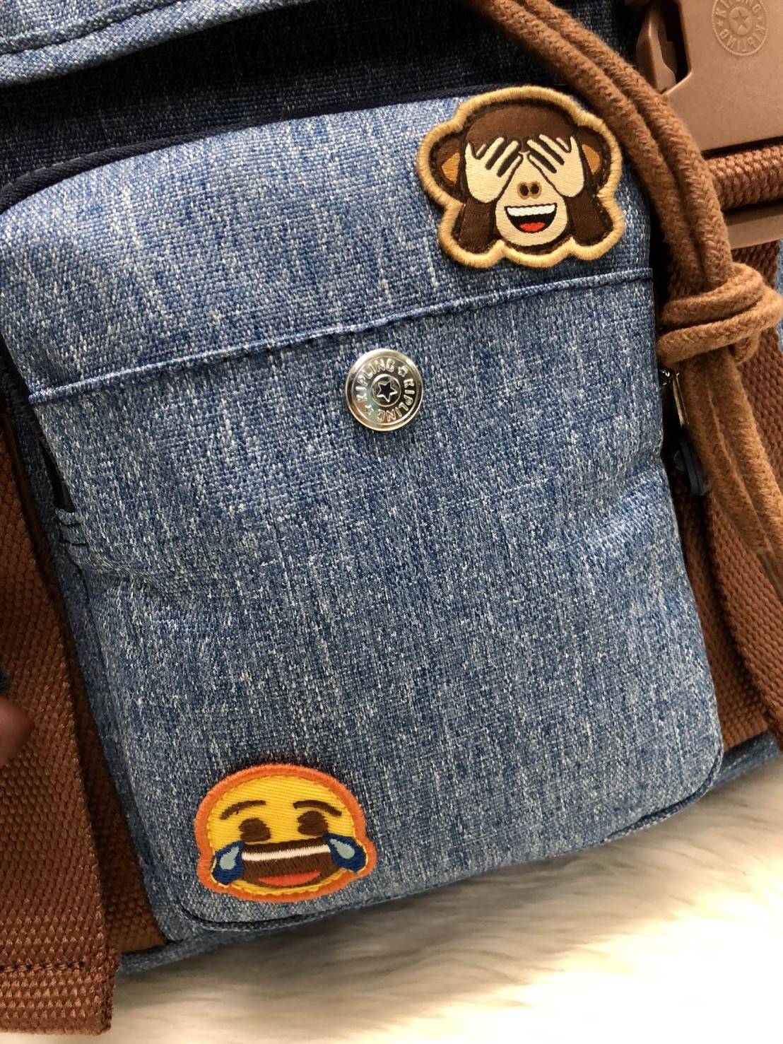 New arrival !!! Kipling Emoji Adaven Backpack Bag 2018 (Kipling Factory OEM HK) k70079 Limited edition emoji พร้อมส่งที่ไทยค่ะ กระเป๋าสะพายหลัง วัสดุ cotton+ polyester อย่างดี