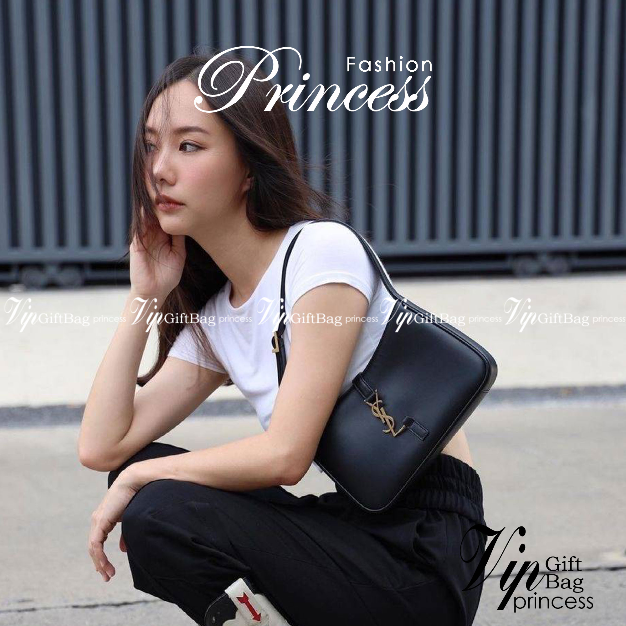สวยสะกดทุกสายตา แรกเห็นก็หลงรักแล้วจ้าา VIP YSL Le 5 à 7 mini leather shoulder bag / YSL HOBO BAG กระเป๋าที่ดูหรู และคลาสสิคมากๆ ในตอนนี้ หนังแท้อย่างดี สัมผัสแล้วรู้สึกถึงความนิ่มของหนังเลยค่ะ