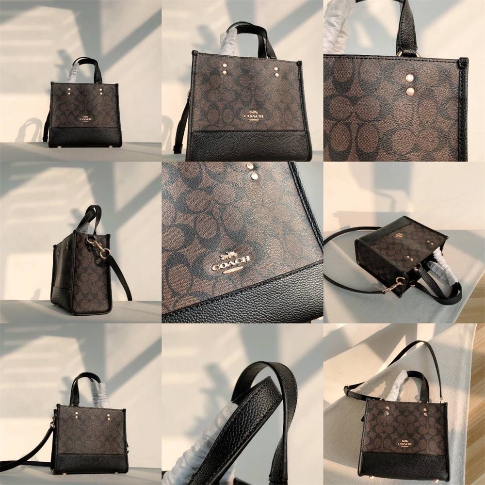 OUTLET 】COACH C5122 DEMPSEY TOTE 22 IN SIGNATURE CANVAS แรงดี กระหน่ำยอดสั่งซื้อมากจ้าแม่!! กระเป๋าทรงโท้ท 22 ที่ขนาดน่ารักน่าใช้มากๆ สาวๆถูกอกถูกใจกันนับไม่ถ้วน!! ฟังก์ชั่นการใช้งานสะดวกที่สุด มีทั้งสายคล้องในตัว และสายครอสบอดี้ ดีไซน์คลาสสิคเรียบหรู วัส