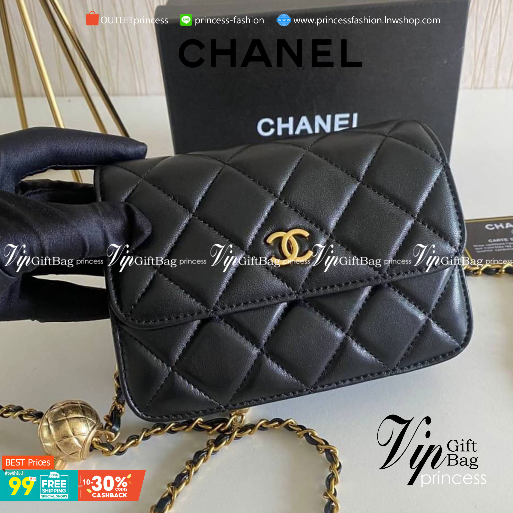 VIP GIFT 】หนังแกะแท้ CHANEL lambskin small shoulder bag with chain เรียบหรู ดูดี ดีไซน์สุดคลาสสิค ใช้ออกงานได้เลย มีสายโซ่อะไหล่ทองรมควันอย่างลงตัว ไอเท็มแนะนำพร้อมส่งที่ไทยราคาสุดคุ้มห้ามพลาดค่ะ!