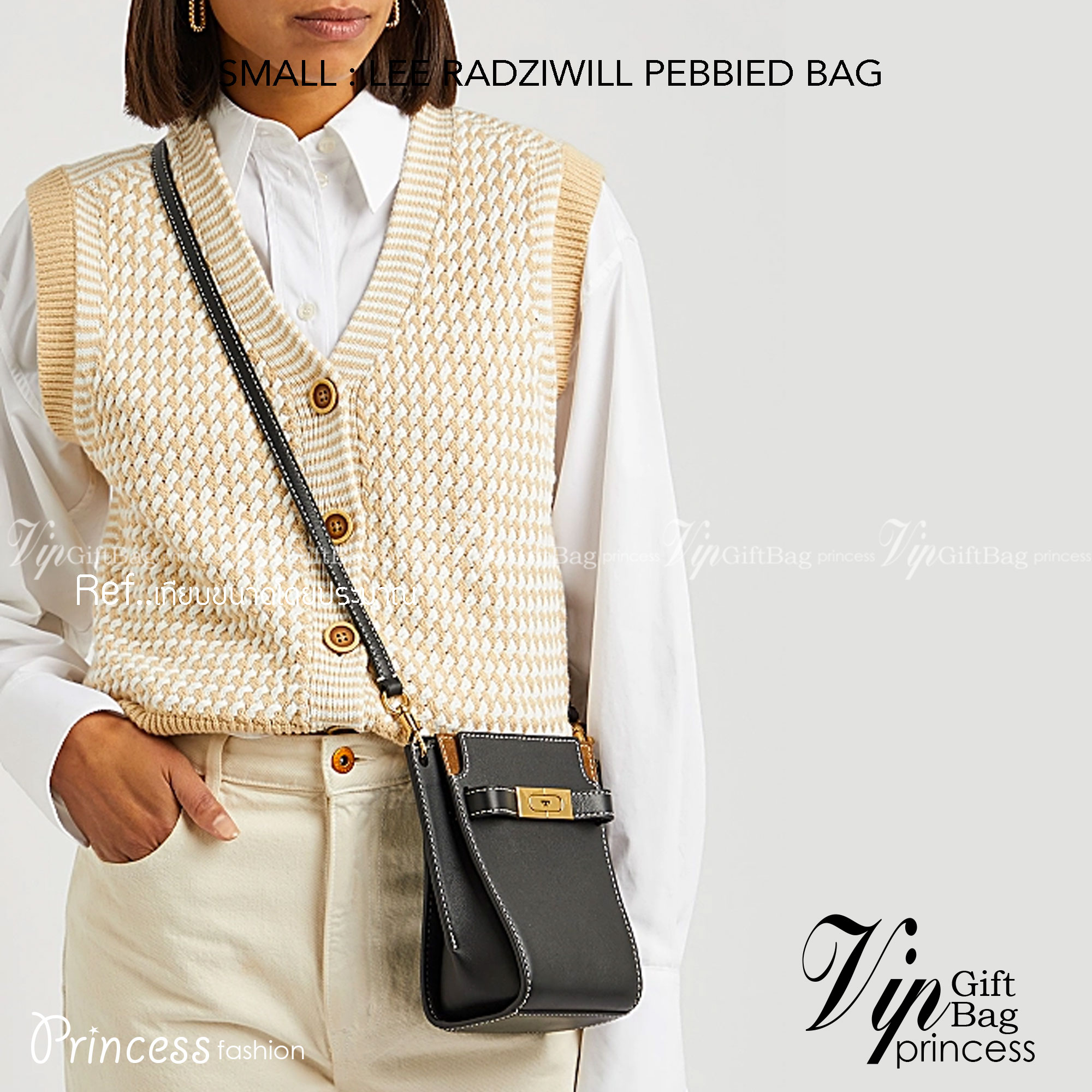 small TORY BURCH LEE RADZIWILL PEBBIED BAG ((139016)) แต่ใส่ได้จุ ขนาดพอดีลำตัว สวยมากๆค่ะ! ลุคหรูดูดีมากๆ กับกระเป๋าสะพายข้างจากTB รุ่นเล็ก