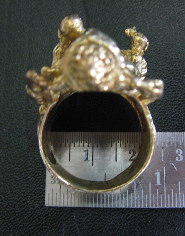 สินค้าหมดค่ะ แหวนพระพิฆเนศทองเหลือง เทพเจ้าแห่งความสำเร็จพร้อมใบคาถา แบบ5ค่ะ