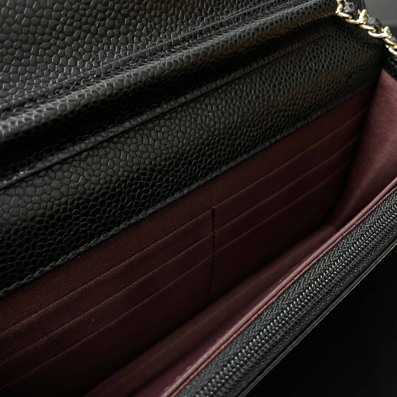 Chanel Wallet On Chain รุ่น Micro chip *หนังคาเวียร์* เกรดท็อปออริจินอล 1:1 สลับแท้ เกรดขายดีสุด งานสวยเป๊ะปัง ทรงสวยตรงปก ไม่ผิดหวัง ใช้งานต่างประเทศได้ ภาพถ่ายจากงานขายจริง