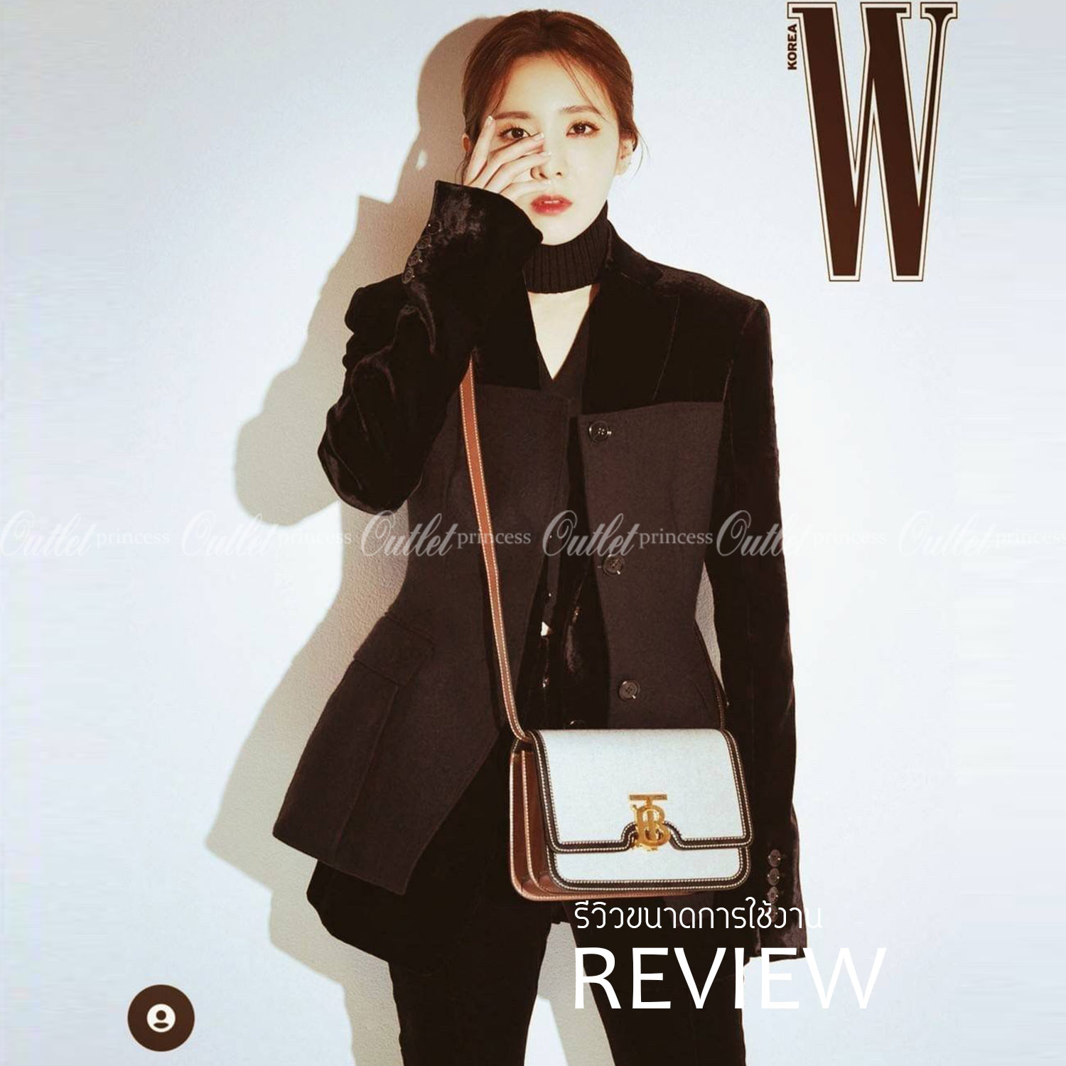 VIP 】กลับมาตามคำเรียกร้อง! ห้ามพลาด! Rare items! BURBERRY FRAGRANCES LEATHER CROSSBODY BAG วัสดุ Canvas & Leather ลาย Vintage คอลเลคชั่นใหม่ทรงเหลี่ยมสวยหรูดูดี เปิดปิดด้วยฝาปิดสัญลักษณ์รูปTB ภายในมีช่องแบ่งเป็นสัดส่วนสามารถใส่มือถือ iphone เงิน ของจ