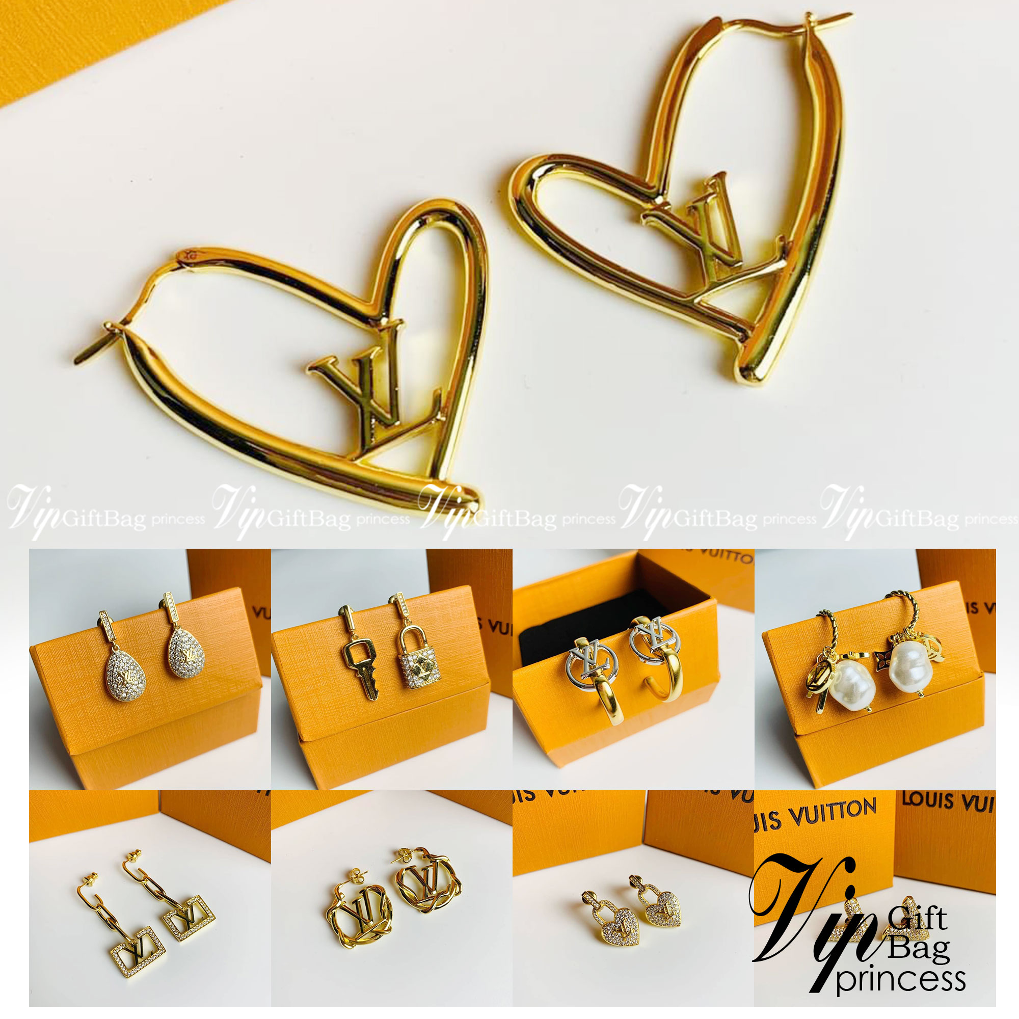 LV earring / Louis Vuitton earring ต่างหูหลุยส์ เกรดออริจินอล งานเคลือบโลหะทอง ไม่ลอกไม่ดำ เงาสวยคล้ายของจริงมากที่สุด สวยหรูหรา ผู้ดี ไฮโซสุดๆ งานเล่นไฟสวยมากค่ะ คอนเฟิม !!!!! เกรดสั่งทำแบบละเอียดที่สุด เก็บรายละเอียดครบ ปั้มโลโก้ สวยมากค่ะ