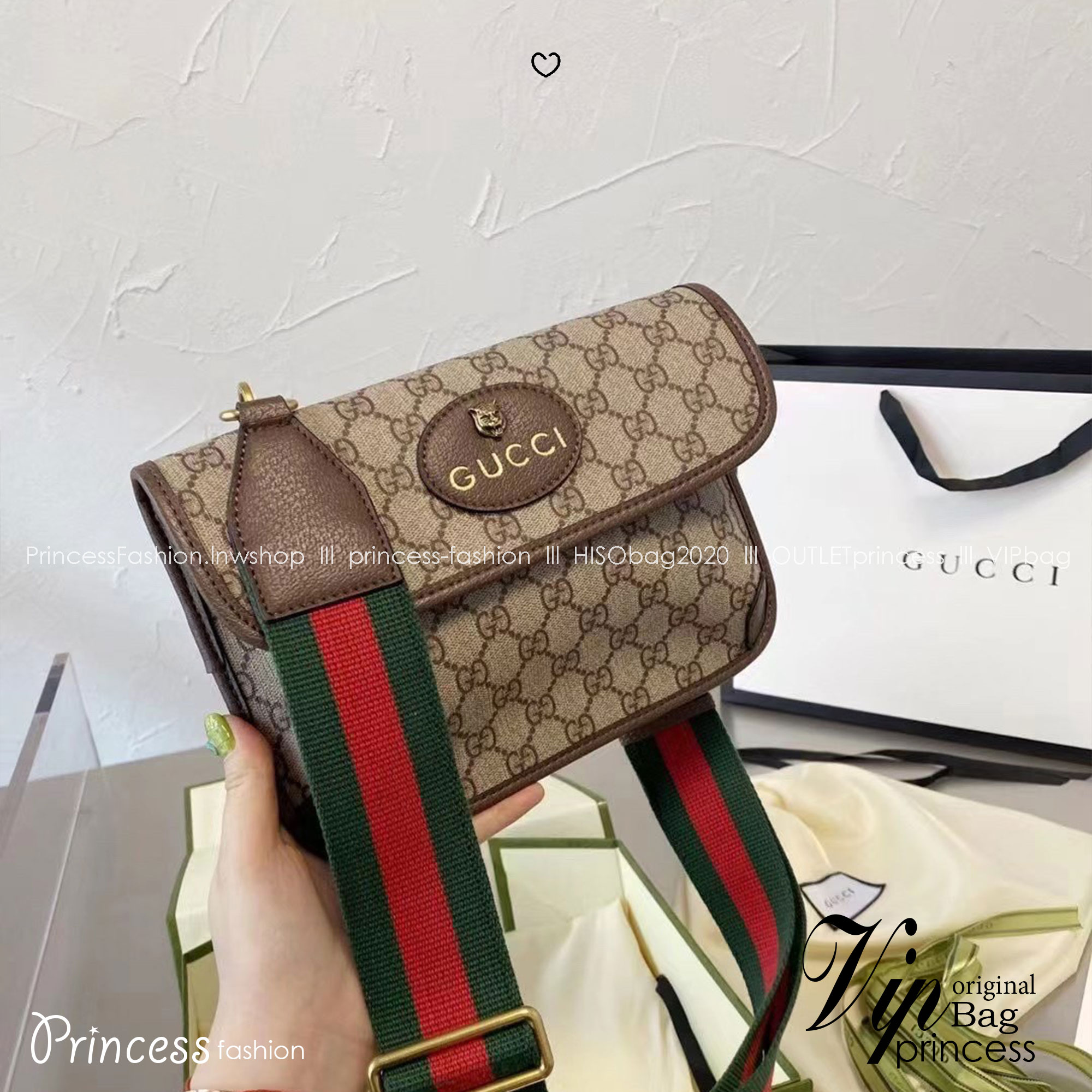 GUCCI neo vintage GG supreme belt bag ฮอตฉ่ำๆ กับกระเป๋าคาดอกรุ่นคลาสสิค ดีไซน์เท่ หรู สไตล์สปอร์ต ขนาดกำลังดี พกพาง่าย คาดไปไหนก็ได้สบายๆ