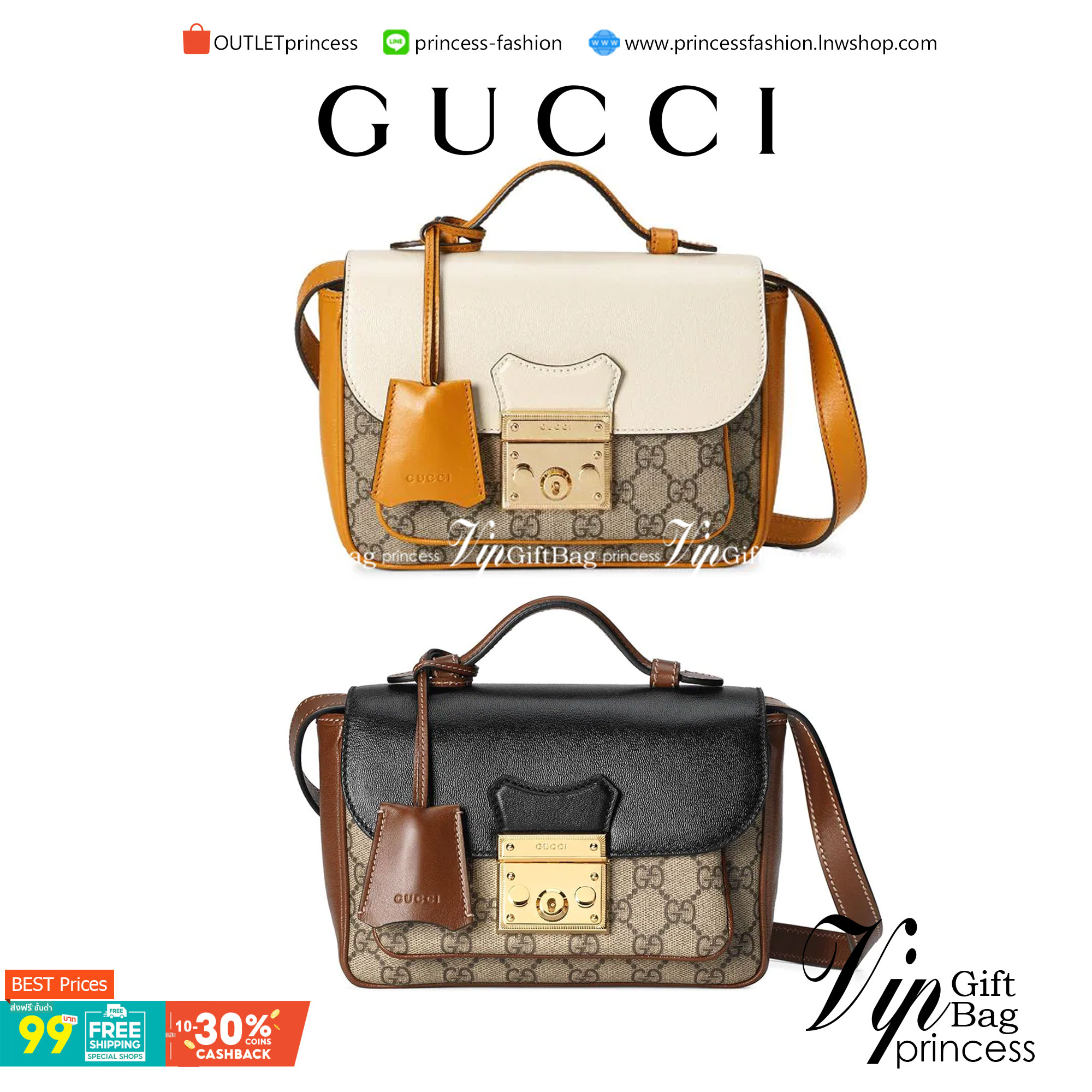 VIP GIFT 】หนังแท้ GUCCI mini Padlock bag GG Supreme canvas หนึ่งในแบรนด์เนมยอดฮิตระดับโลกที่สายแฟชั่นตัวจริงต้องมีสักใบในตู้ เพราะเป็นแบรนด์ที่เหล่าบรรดาเซเลปและดาราใช้กันเยอะมาก รุ่นก็เป็นอีกหนึ่งใบที่คุ้มค่าคุ้มราคามากค่ะ ด้วยดีไซน์ที่ใช้งานได้หลายโอกาส